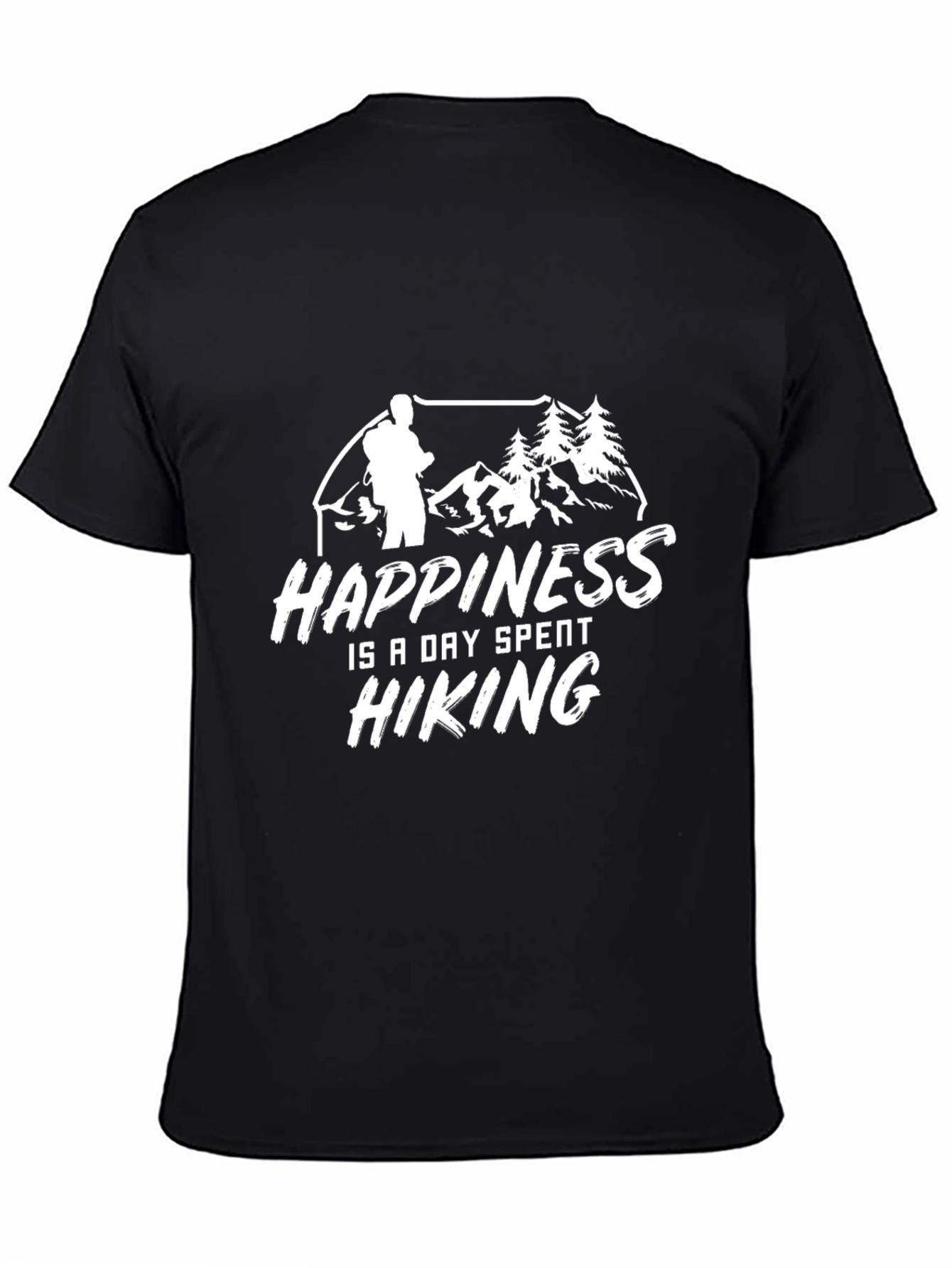 Black Happiness Hiking Graphic Tee view 4