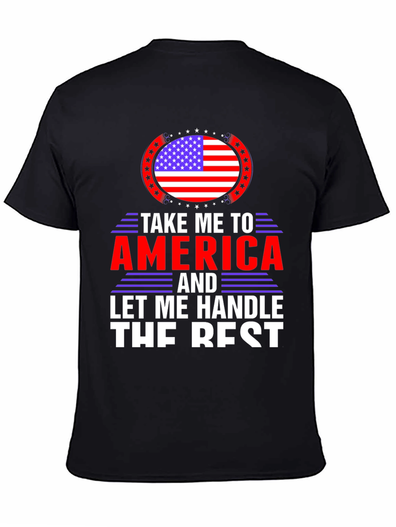 Black America Patriotic T-Shirt view 4
