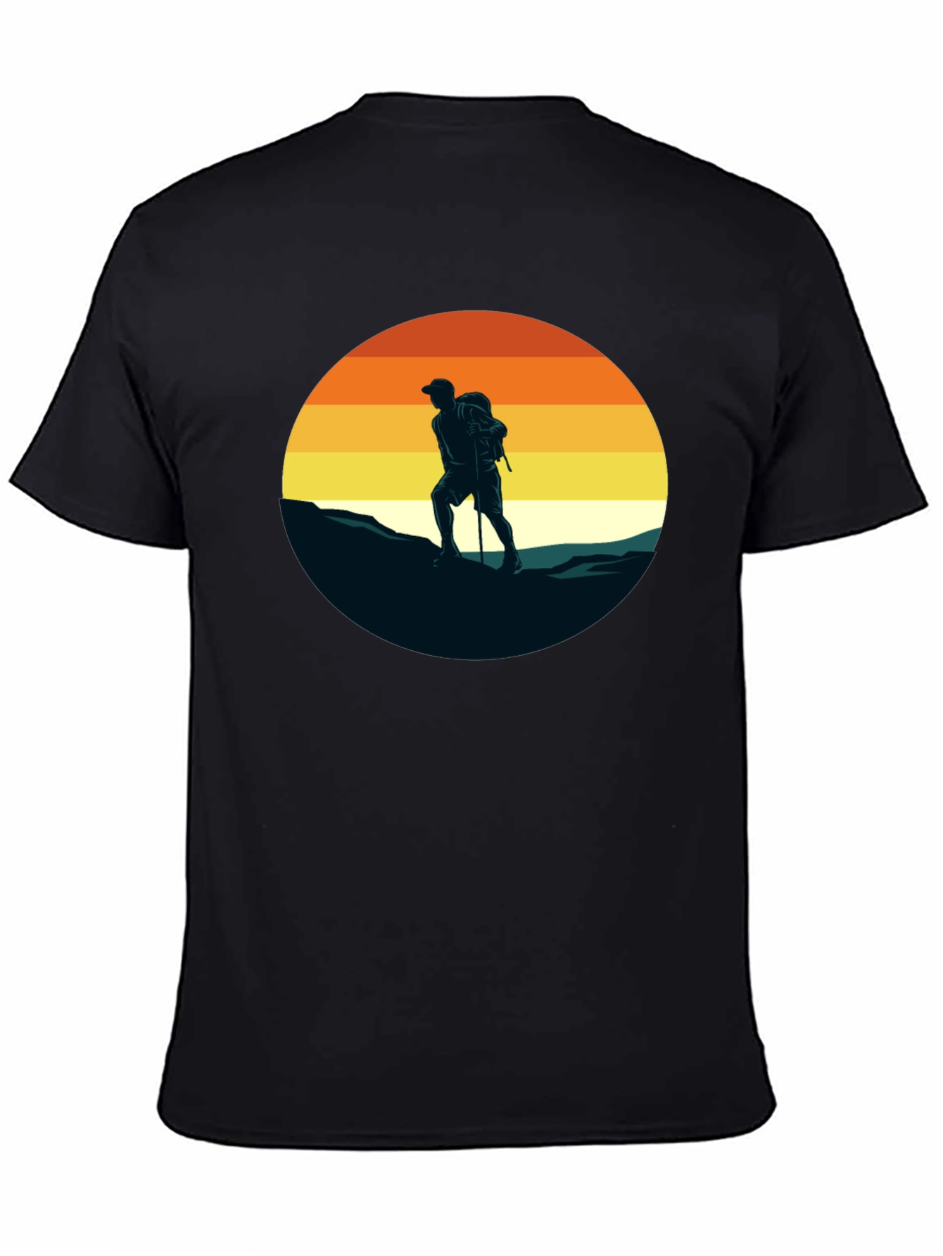 Black Hiking Adventure Graphic Tee - Black view 4