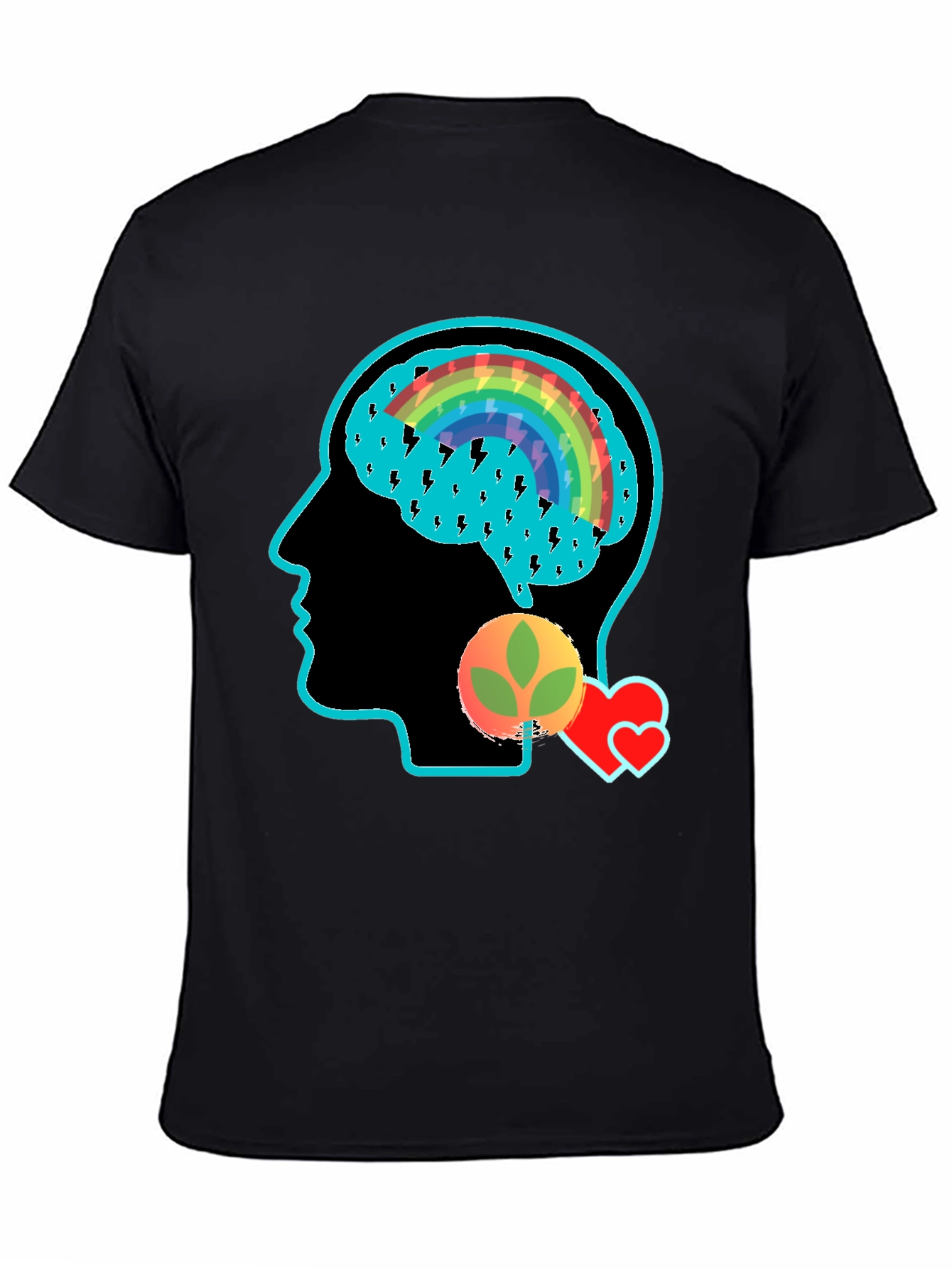 Black Creative Mind Graphic Tee - Black T-Shirt view 4