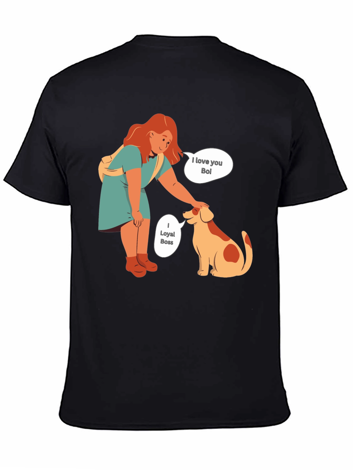 Black Loyal Boss Dog T-Shirt view 4