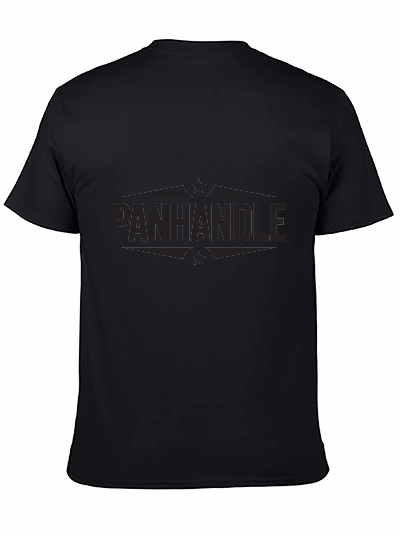 Black Men's Black Panhandle Graphic T-Shirt view 4