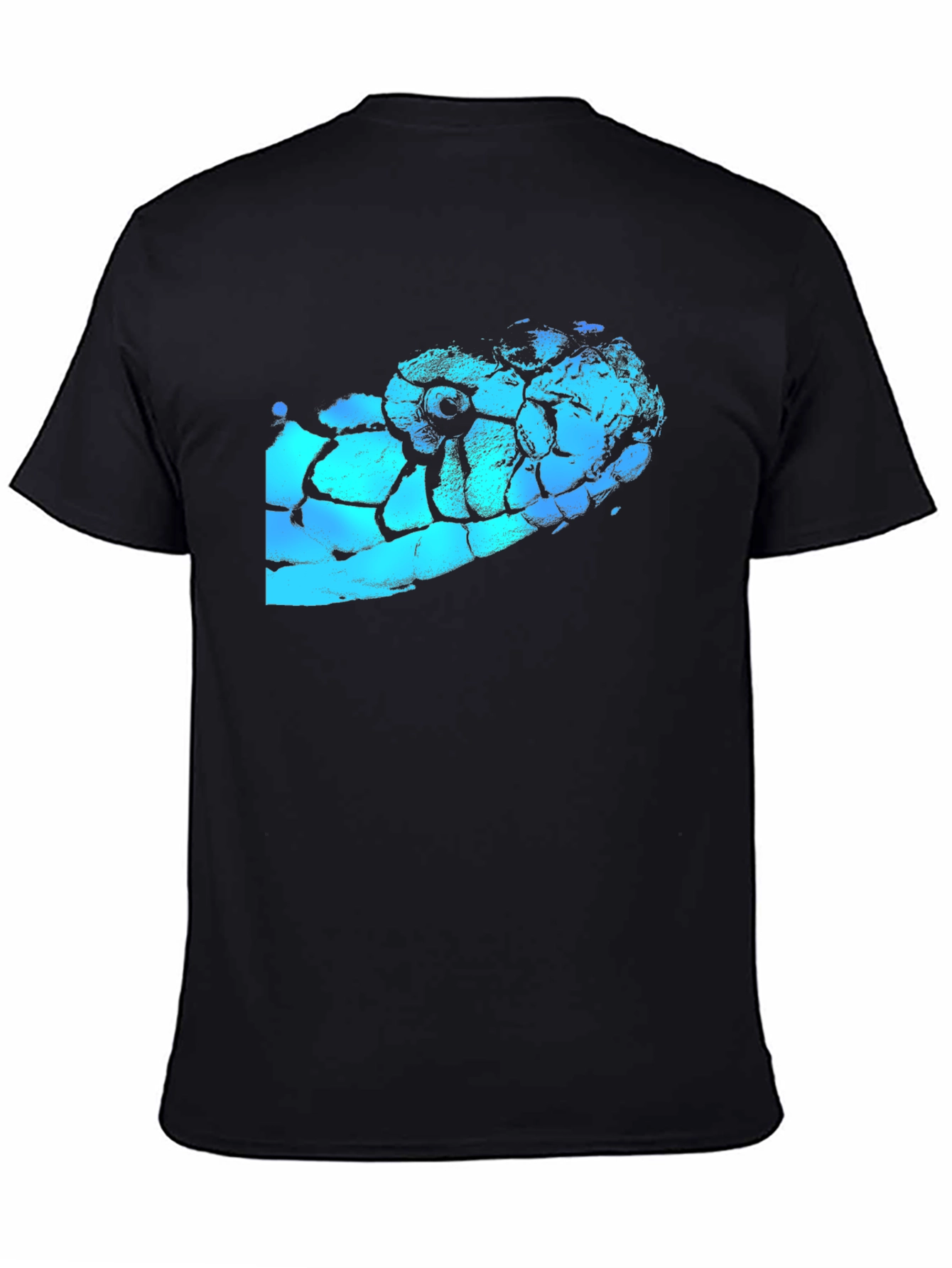 Black Snake Head Graphic Black T-Shirt view 4