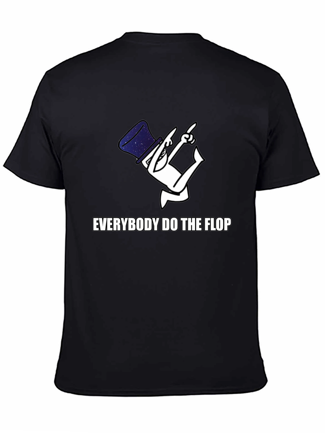 Black Everybody Do The Flop Graphic Tee view 4