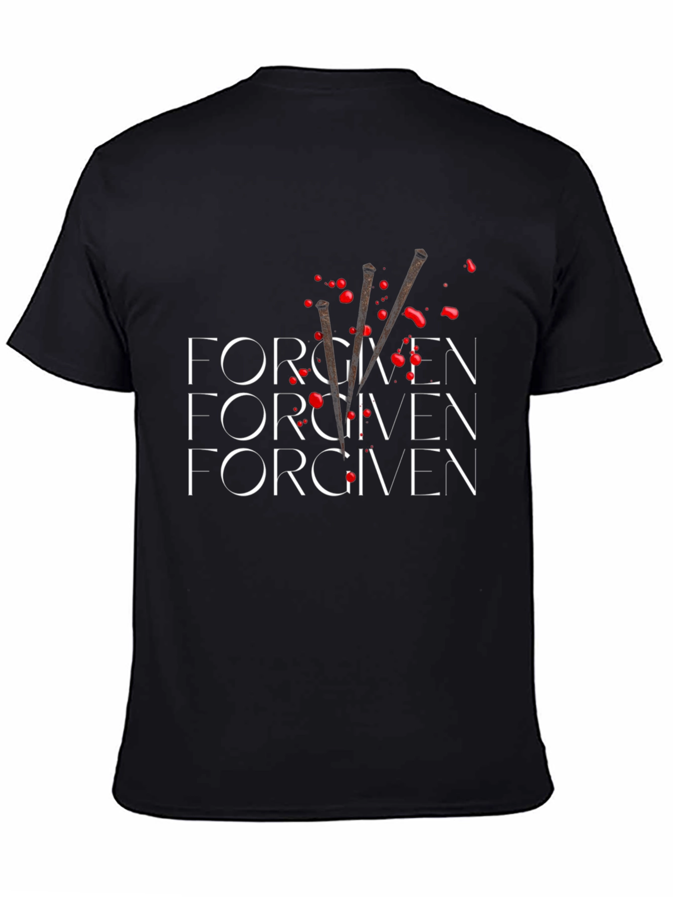 Black Forgiven Graphic Tee - Black Cotton Blend view 4