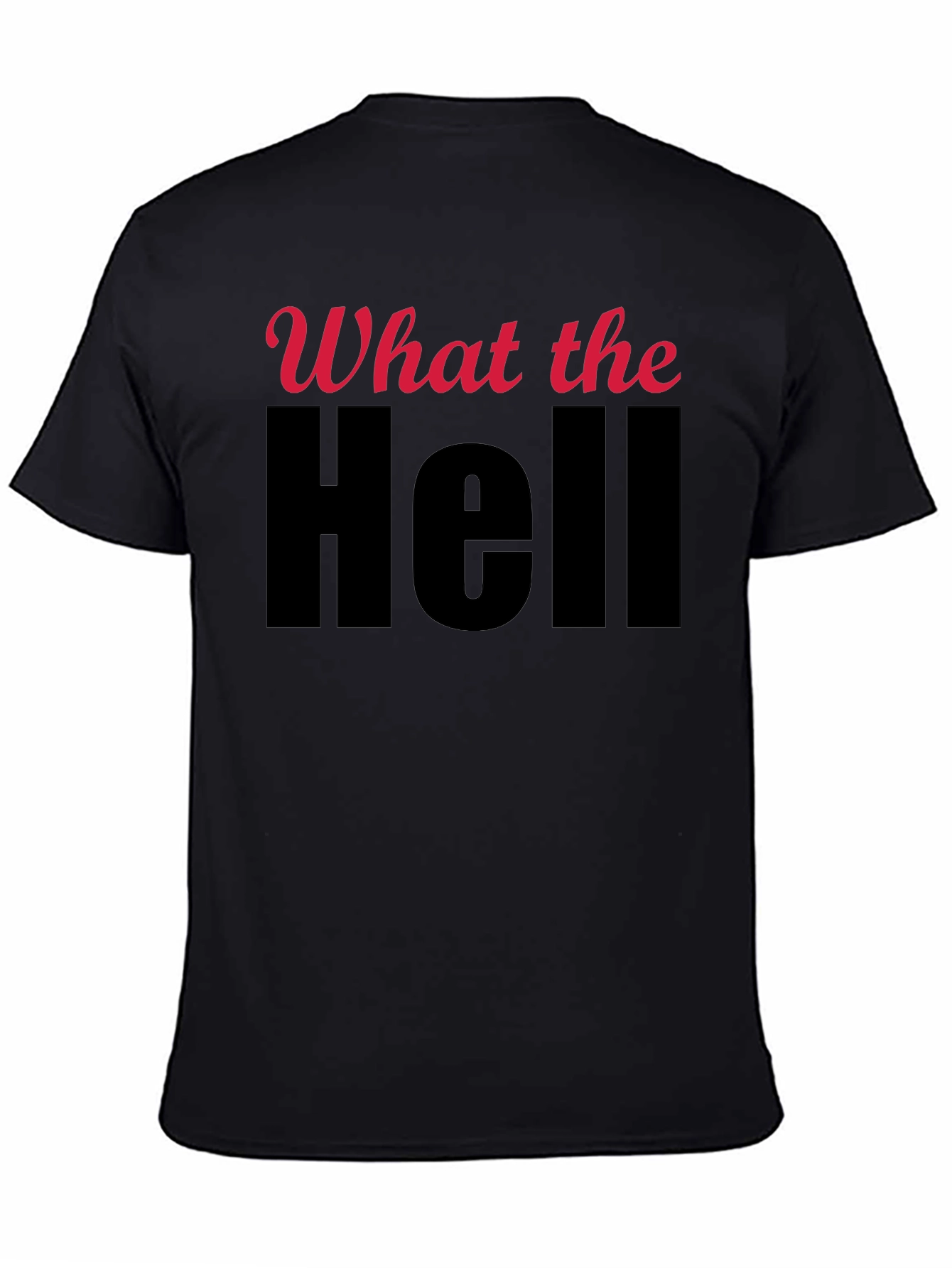 Black What the Hell Graphic T-Shirt view 4