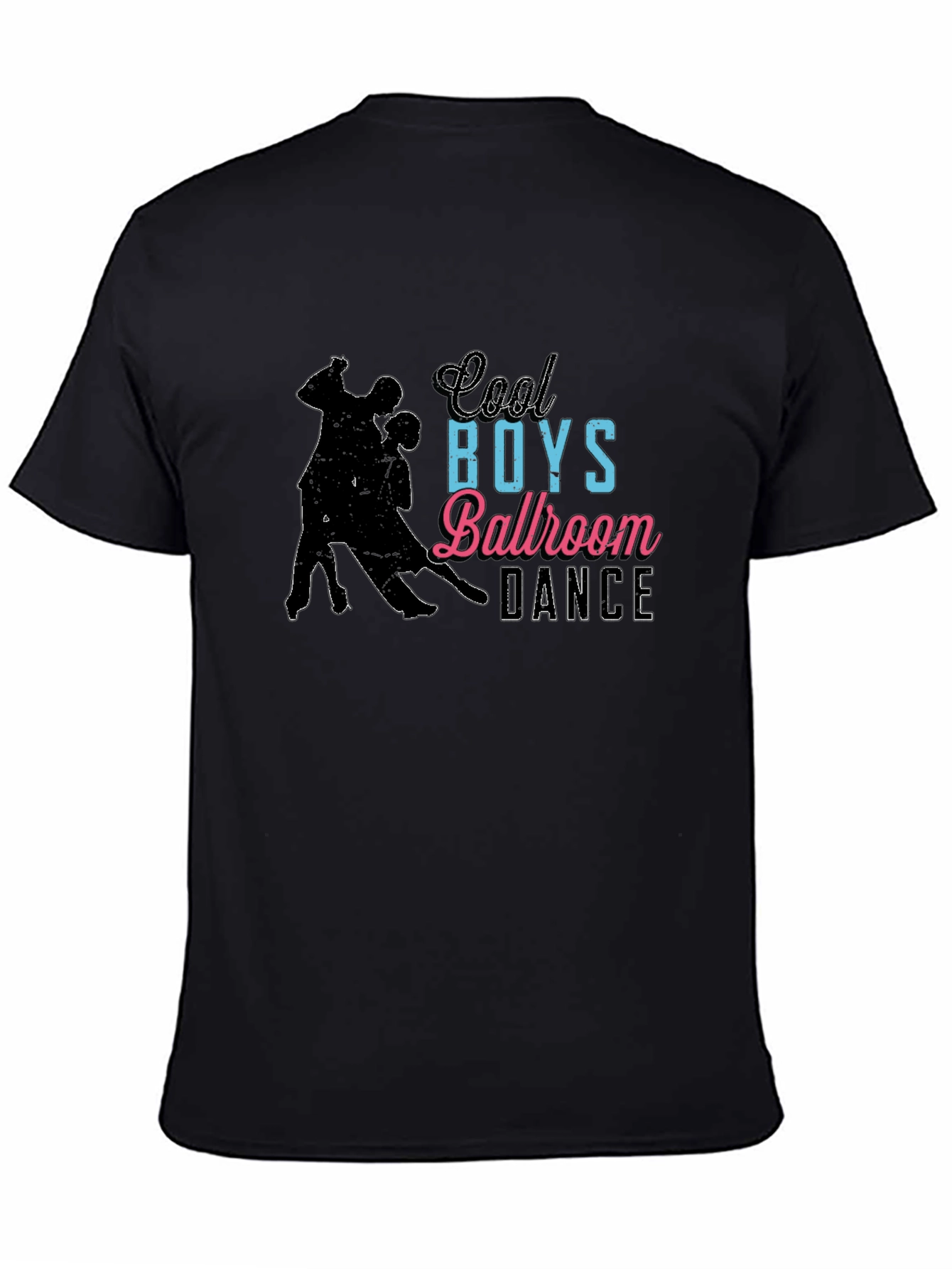 Black Cool Boys Ballroom Dance Graphic T-Shirt view 4