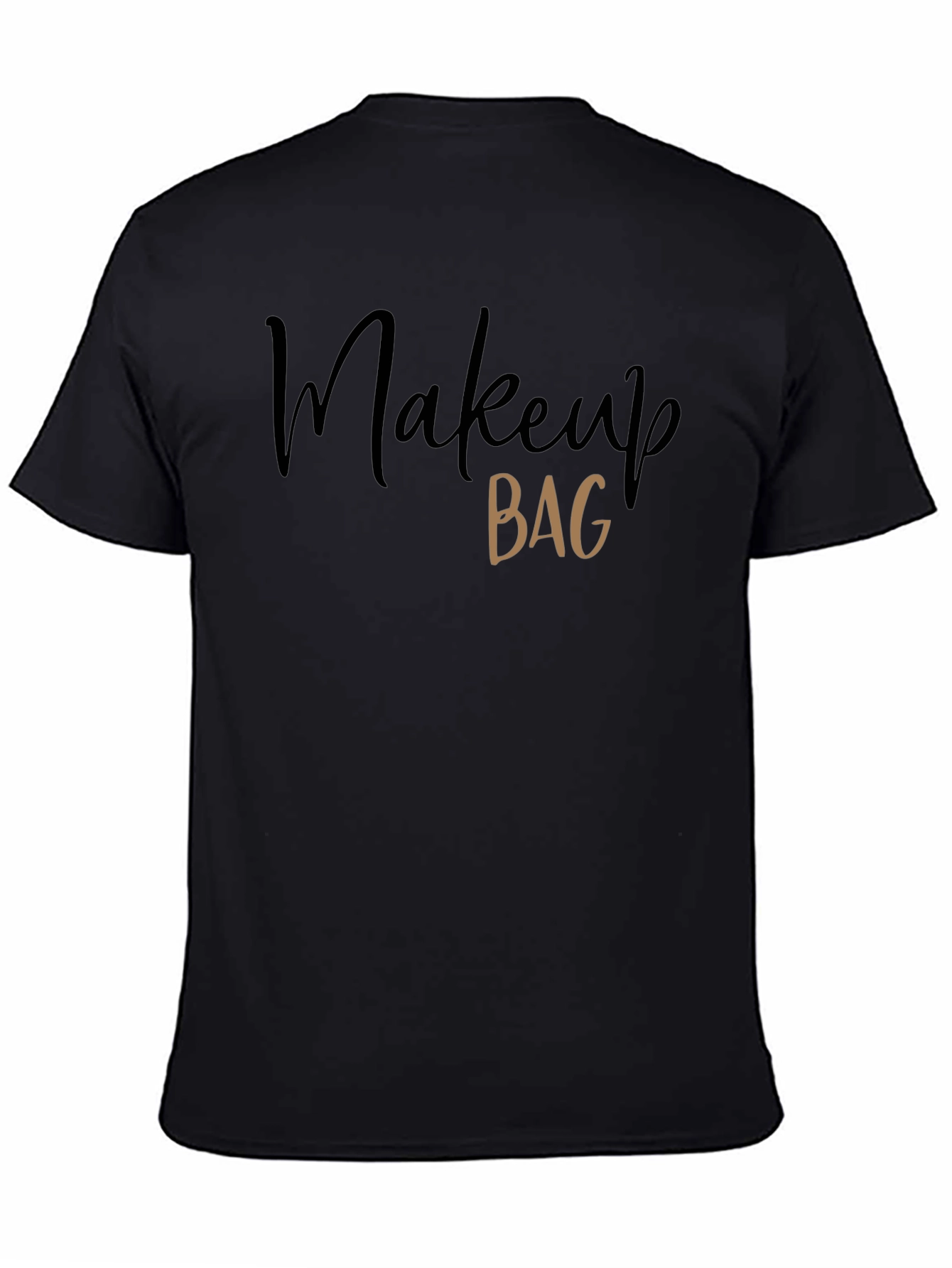 Black Makeup Bag Graphic T-Shirt view 4