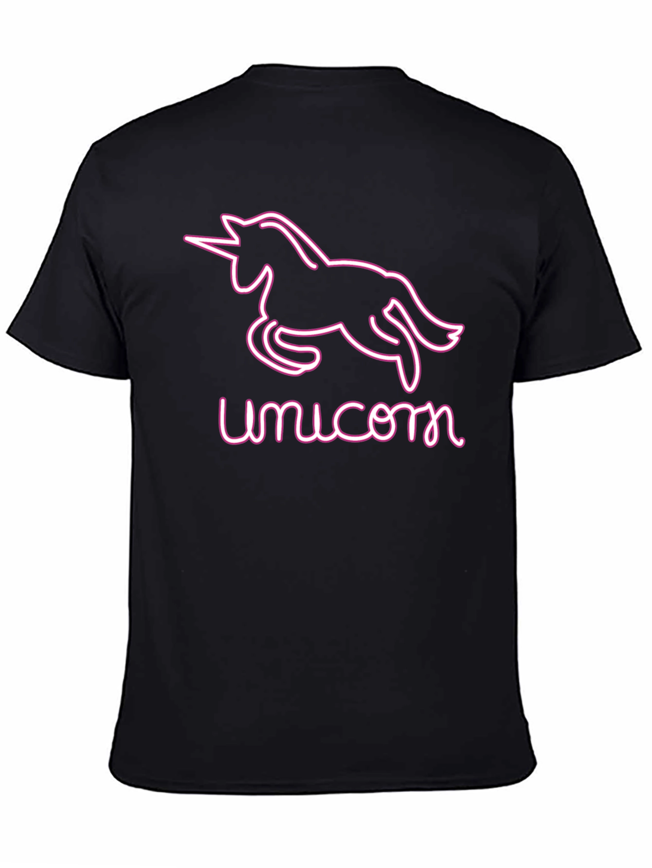Black Unicorn Neon Graphic Tee - Black view 4