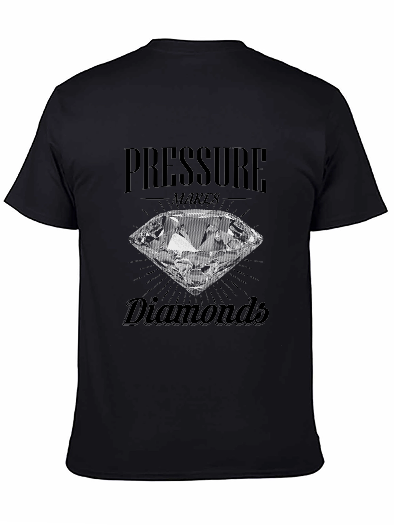 Black Pressure Makes Diamonds Graphic T-Shirt view 4