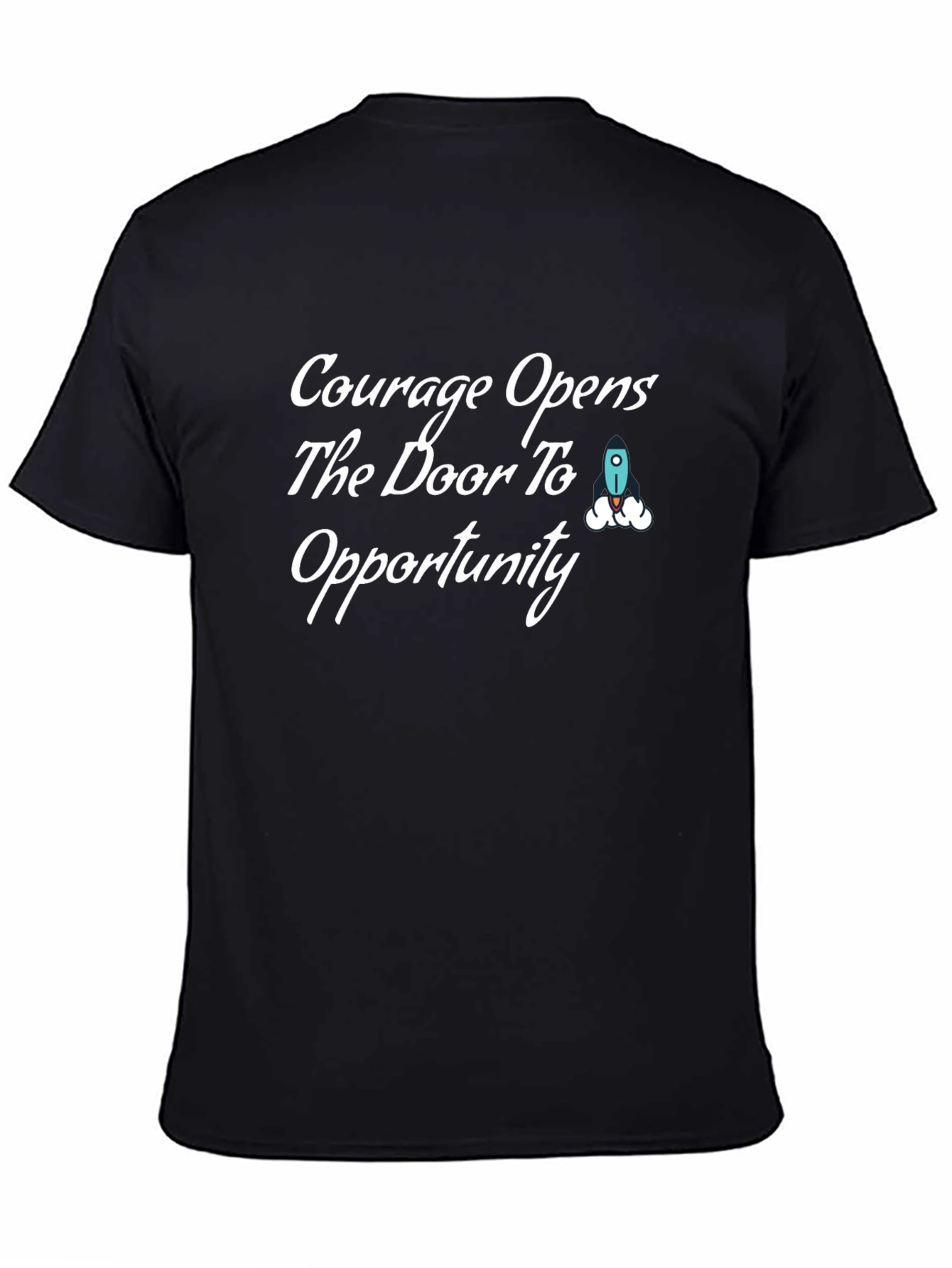 Black Courage Opens Opportunity T-Shirt - Soft Cotton Blend view 4