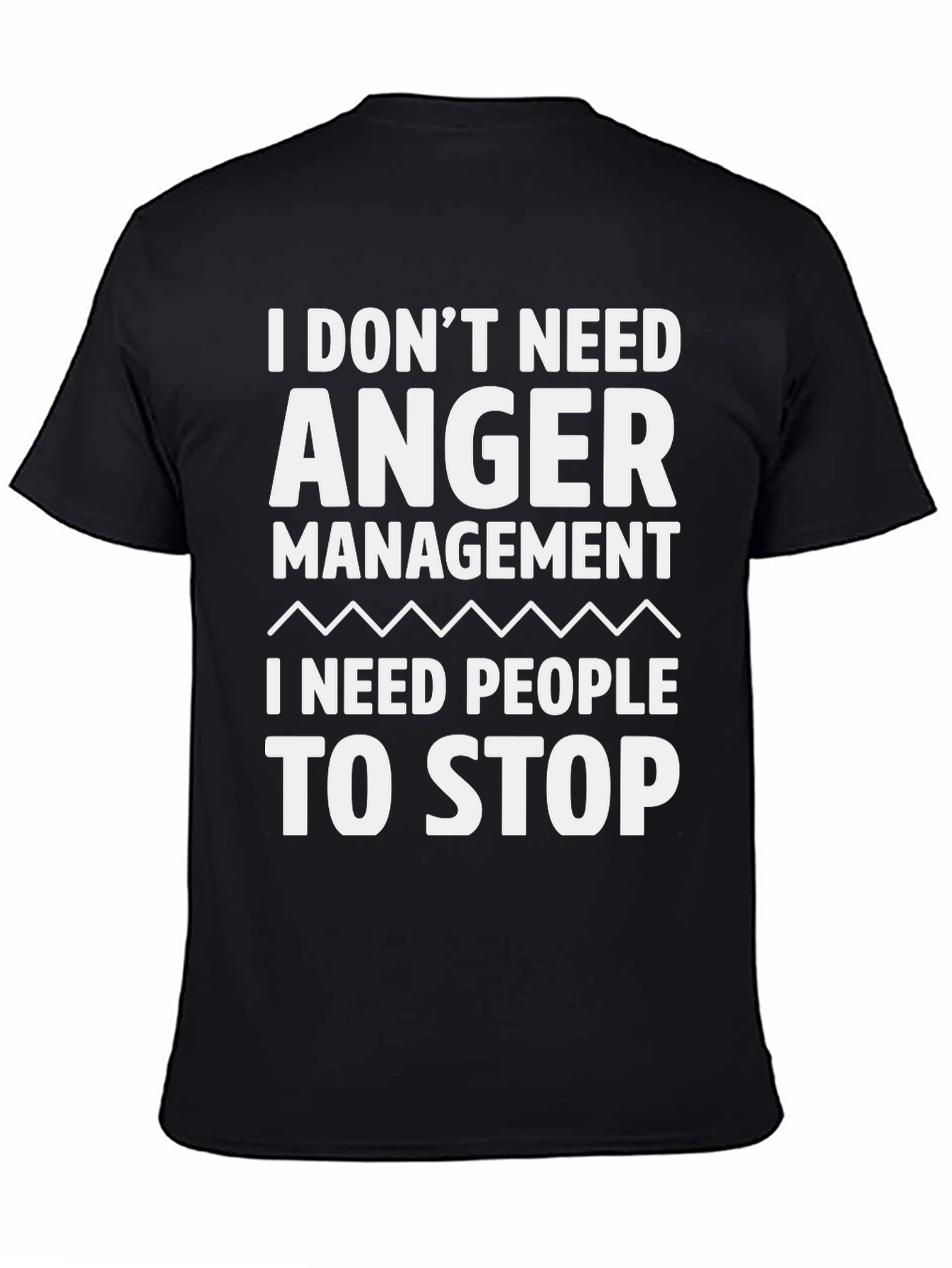 Black Funny Anger Management T-Shirt - Stop Annoying People! view 4