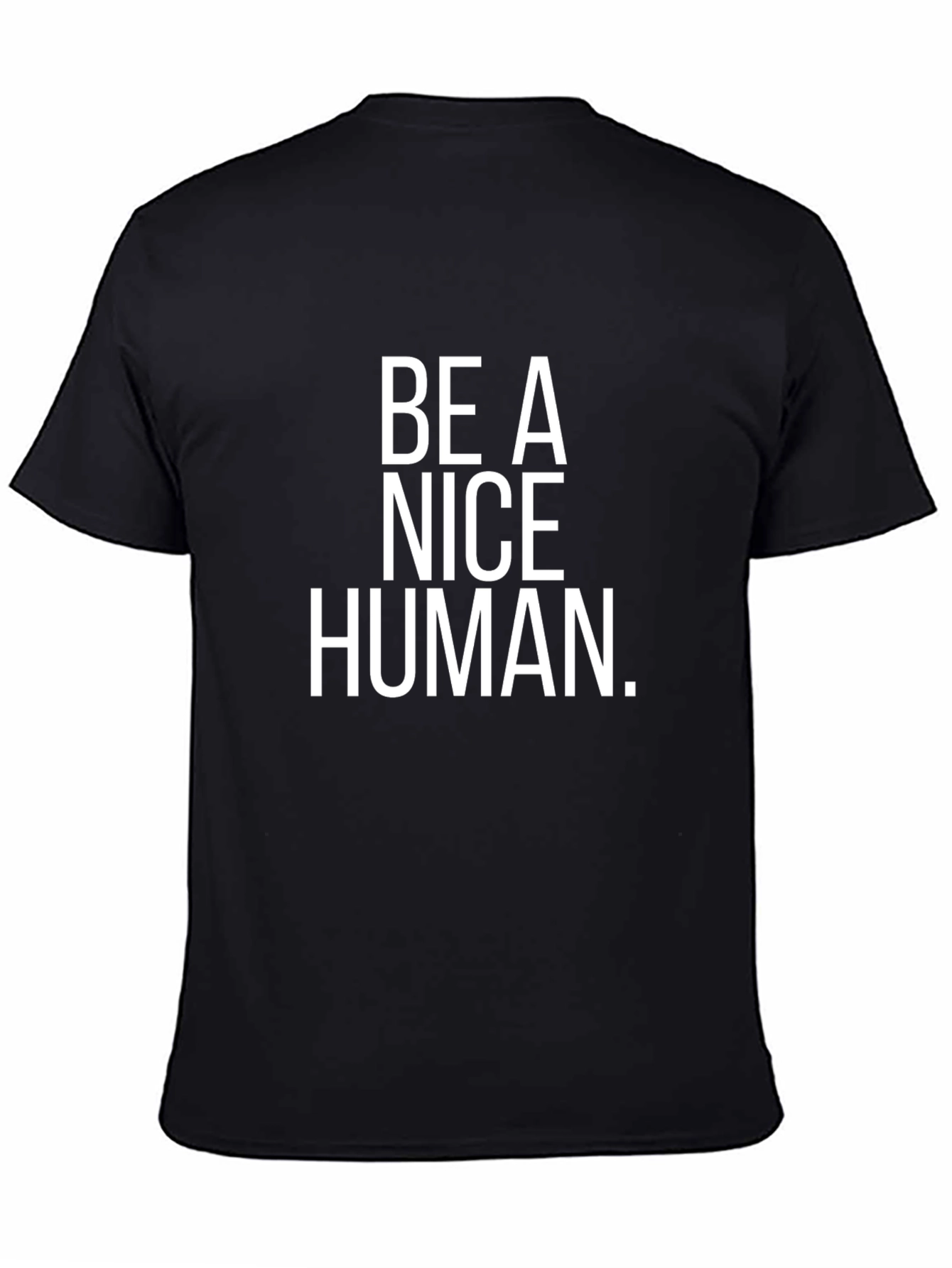 Black Be A Nice Human Graphic Tee view 4