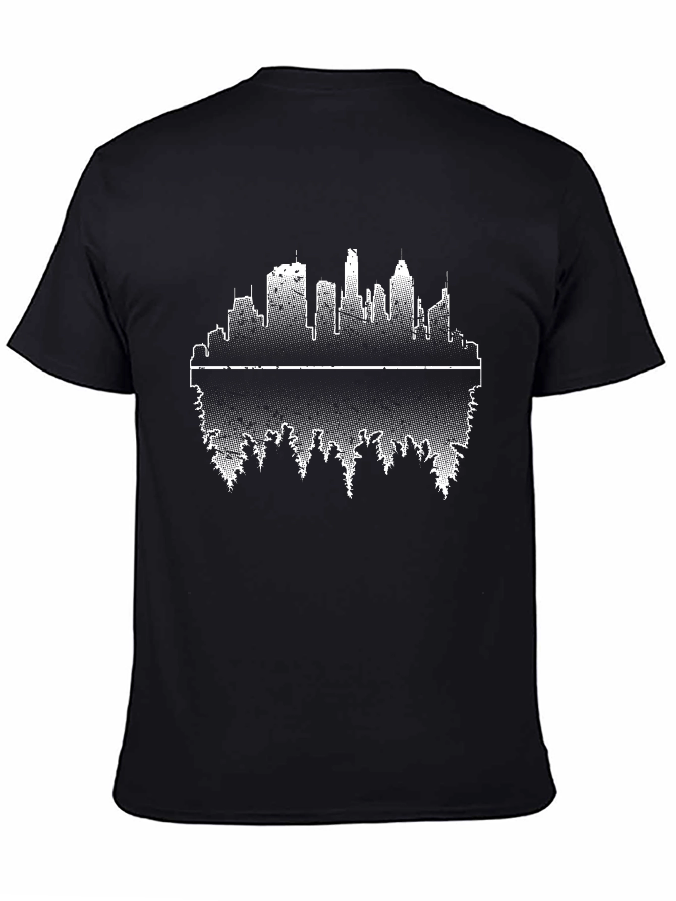 Black City and Nature T-Shirt view 4