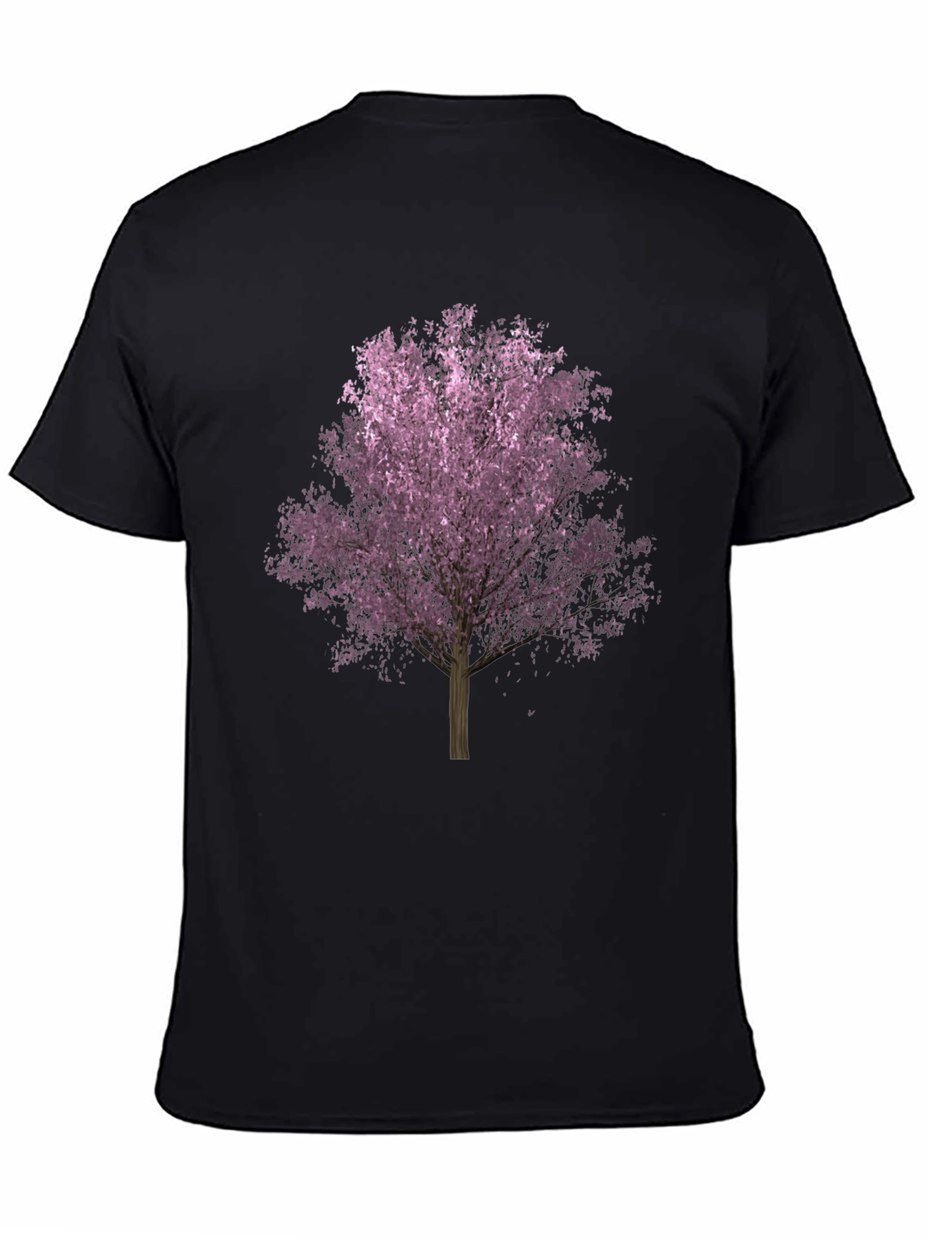 Black Blossom Tree Graphic T-Shirt - Men's Black Tee view 4