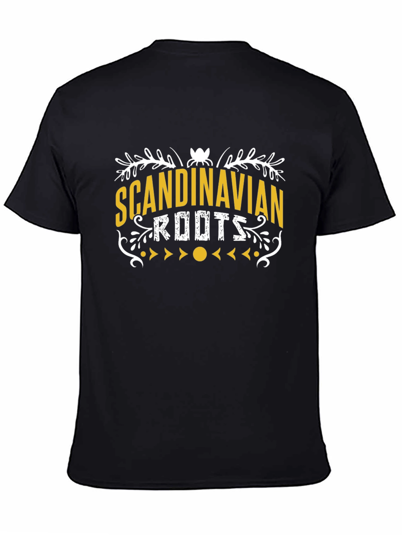 Black Scandinavian Roots Graphic Tee view 4