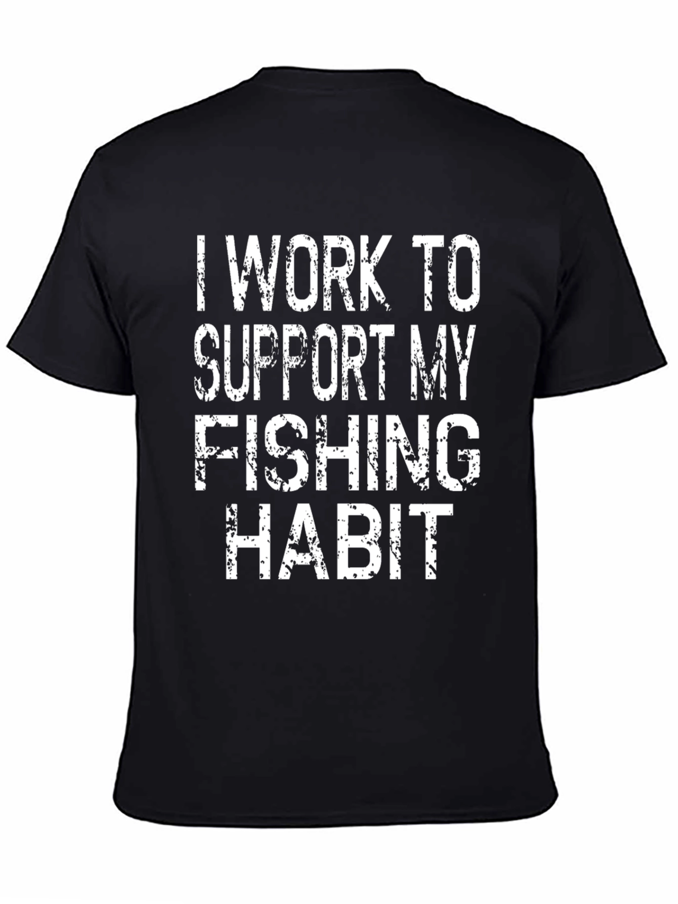 Black Fishing Habit Graphic Tee view 4