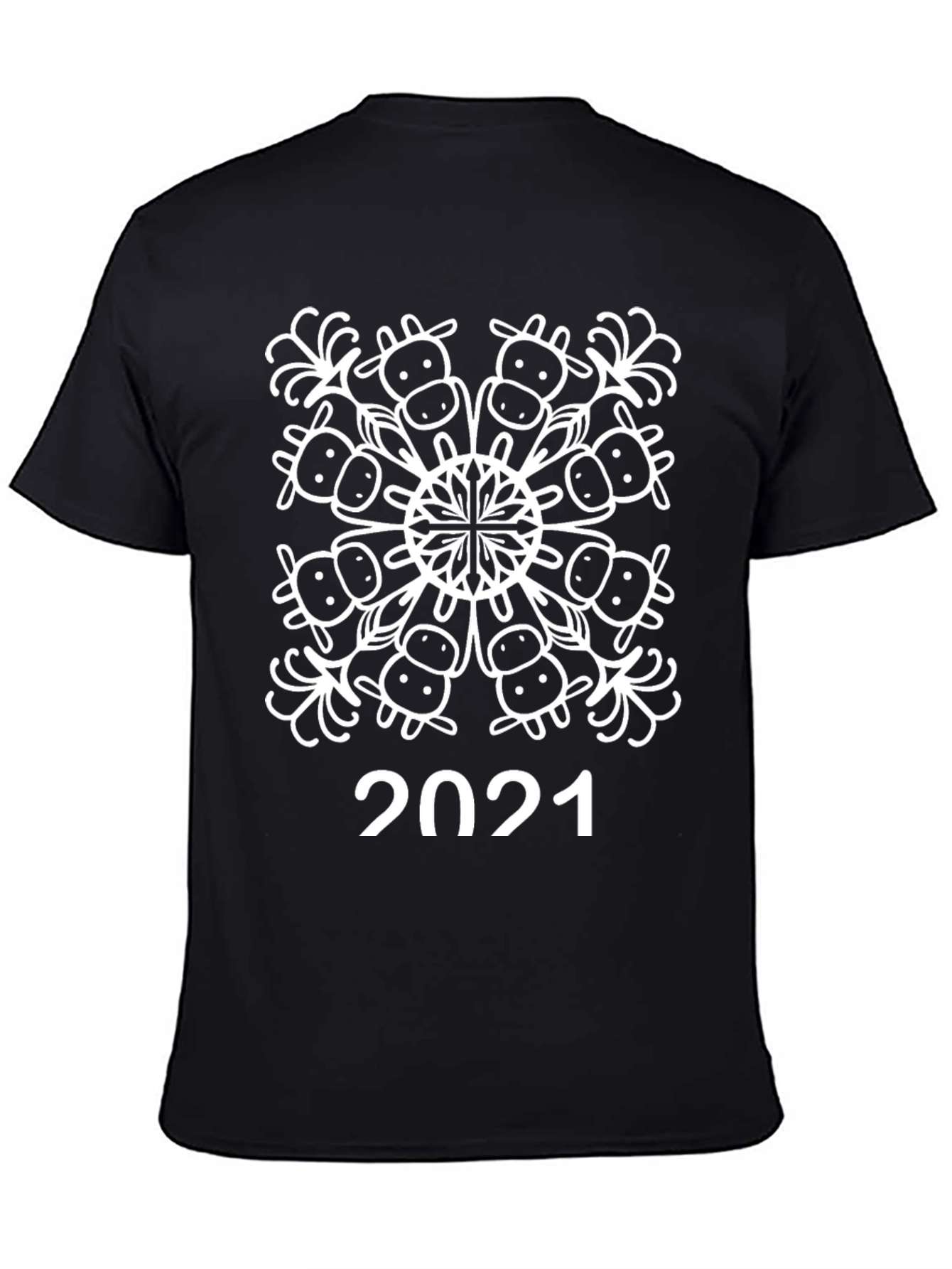Black Cowflake 2021 T-Shirt view 4