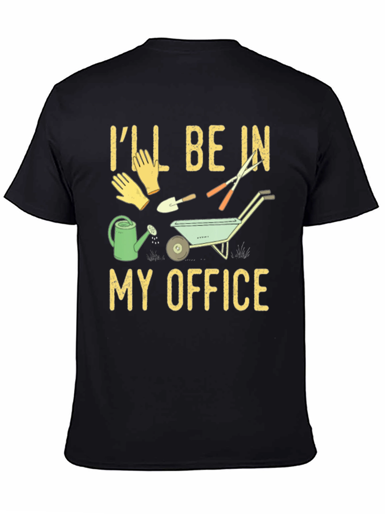Black Gardening Office T-Shirt - Outdoor Humor Tee view 4