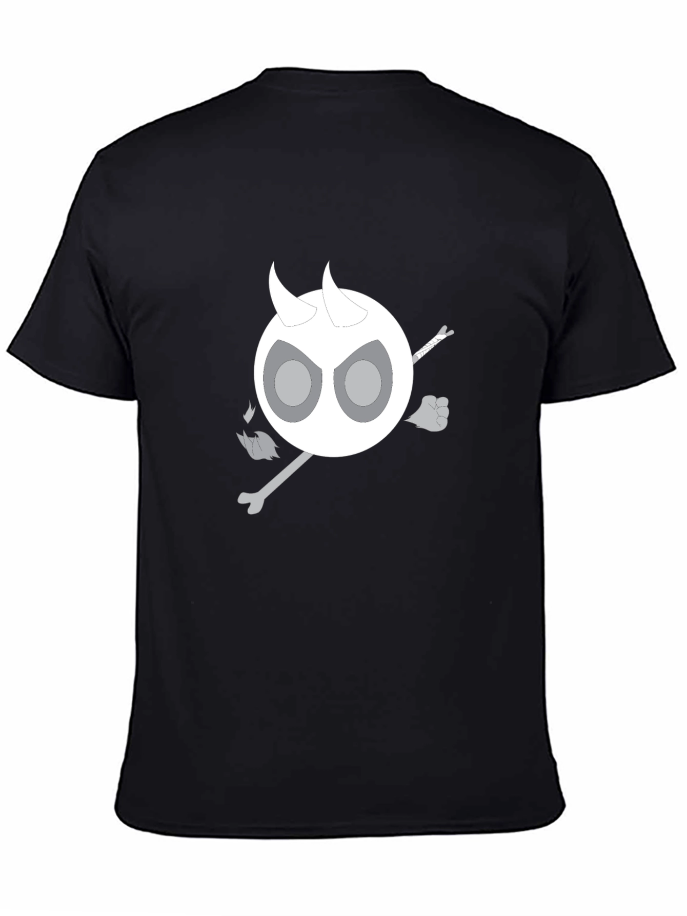 Black Devil Skeleton T-Shirt - Black Cotton Blend view 4