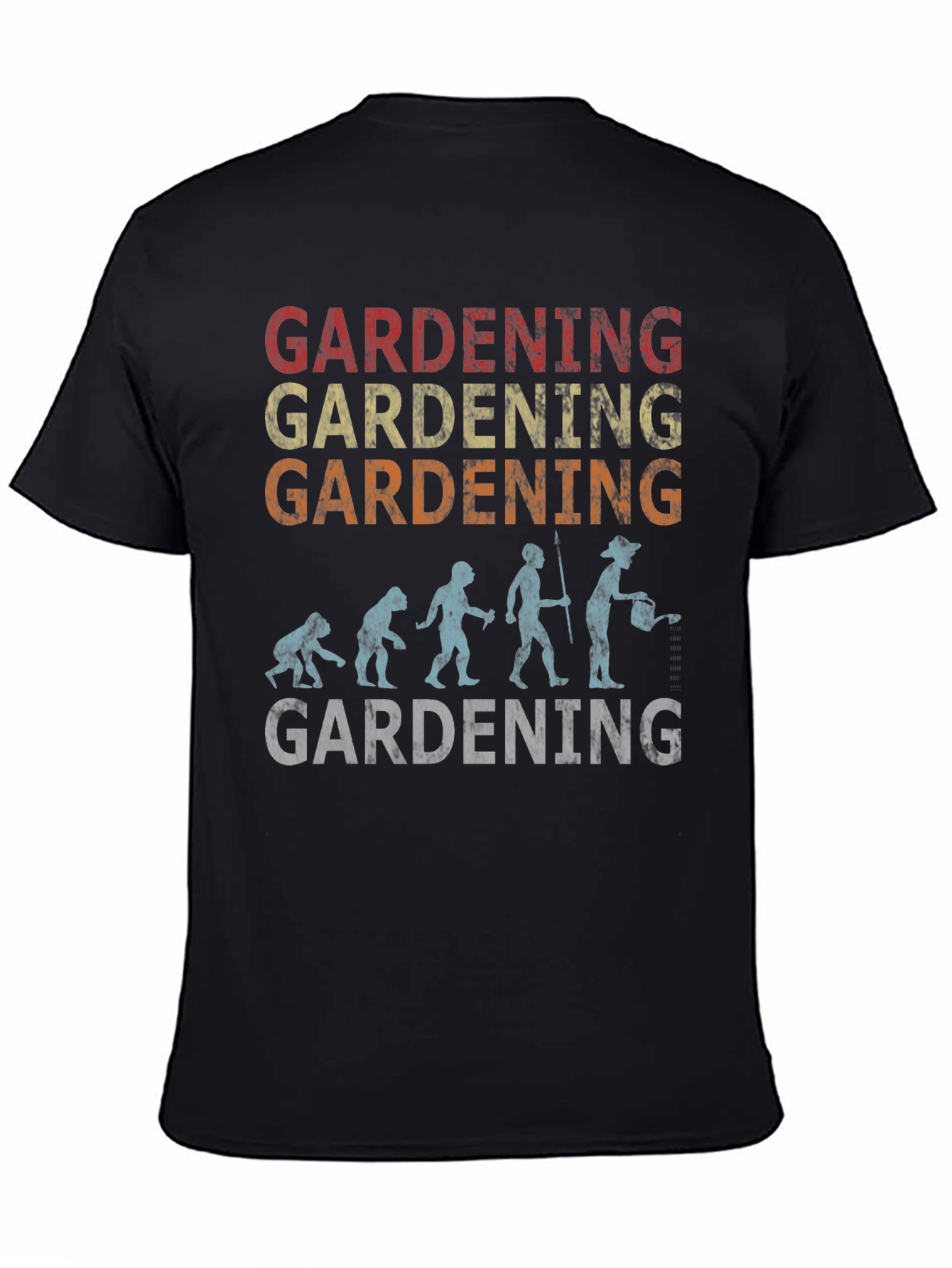 Black Gardening Evolution T-Shirt Funny Gardener Tee view 4