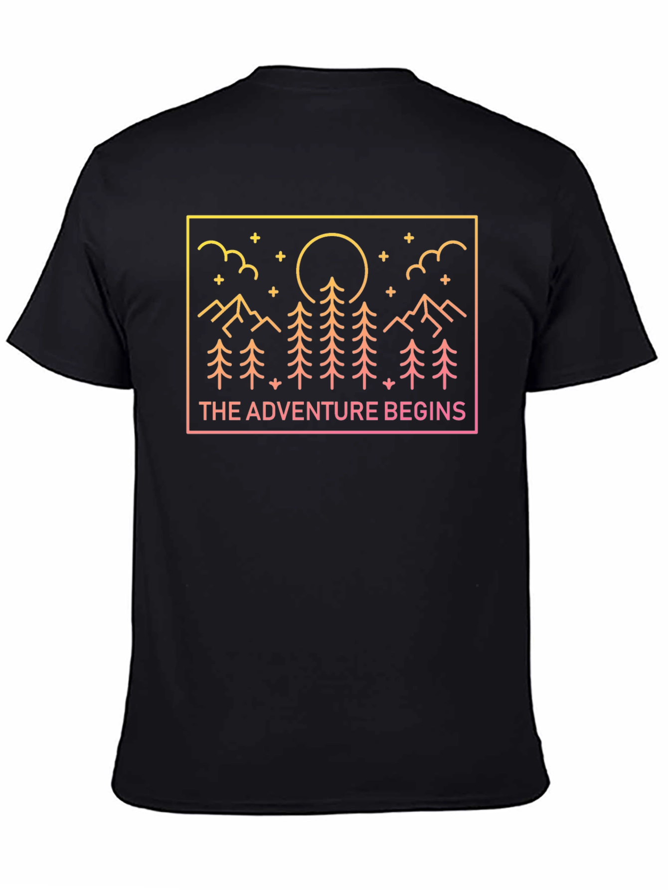 Black Adventure Begins Graphic Tee view 4