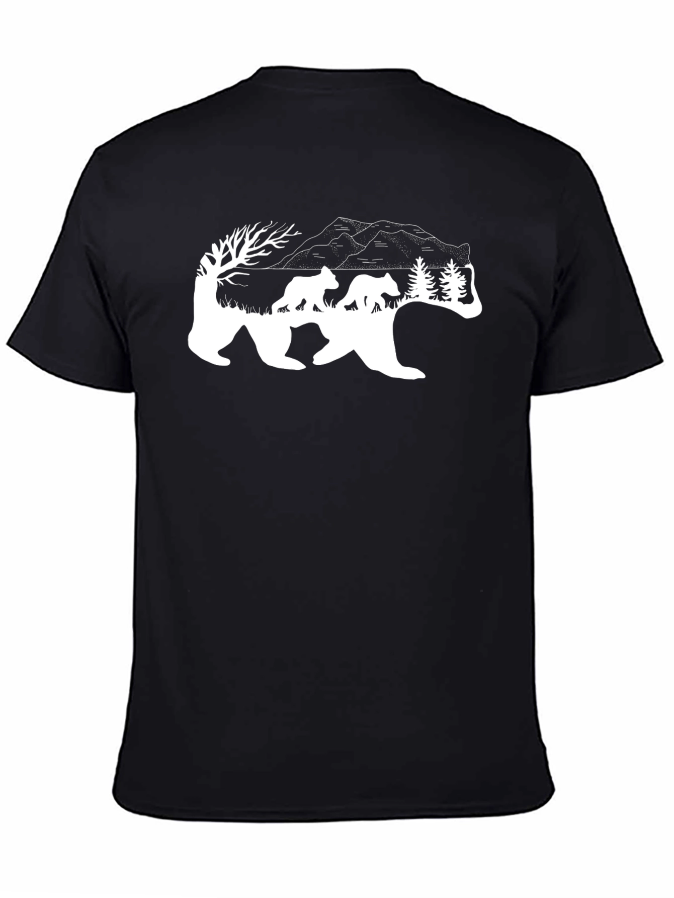 Black Bear Family Graphic T-Shirt - Nature Inspired Tee view 4