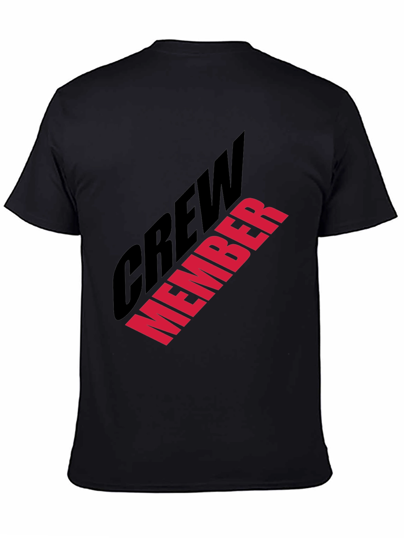 Black Crew Member Graphic Print Black T-Shirt view 4