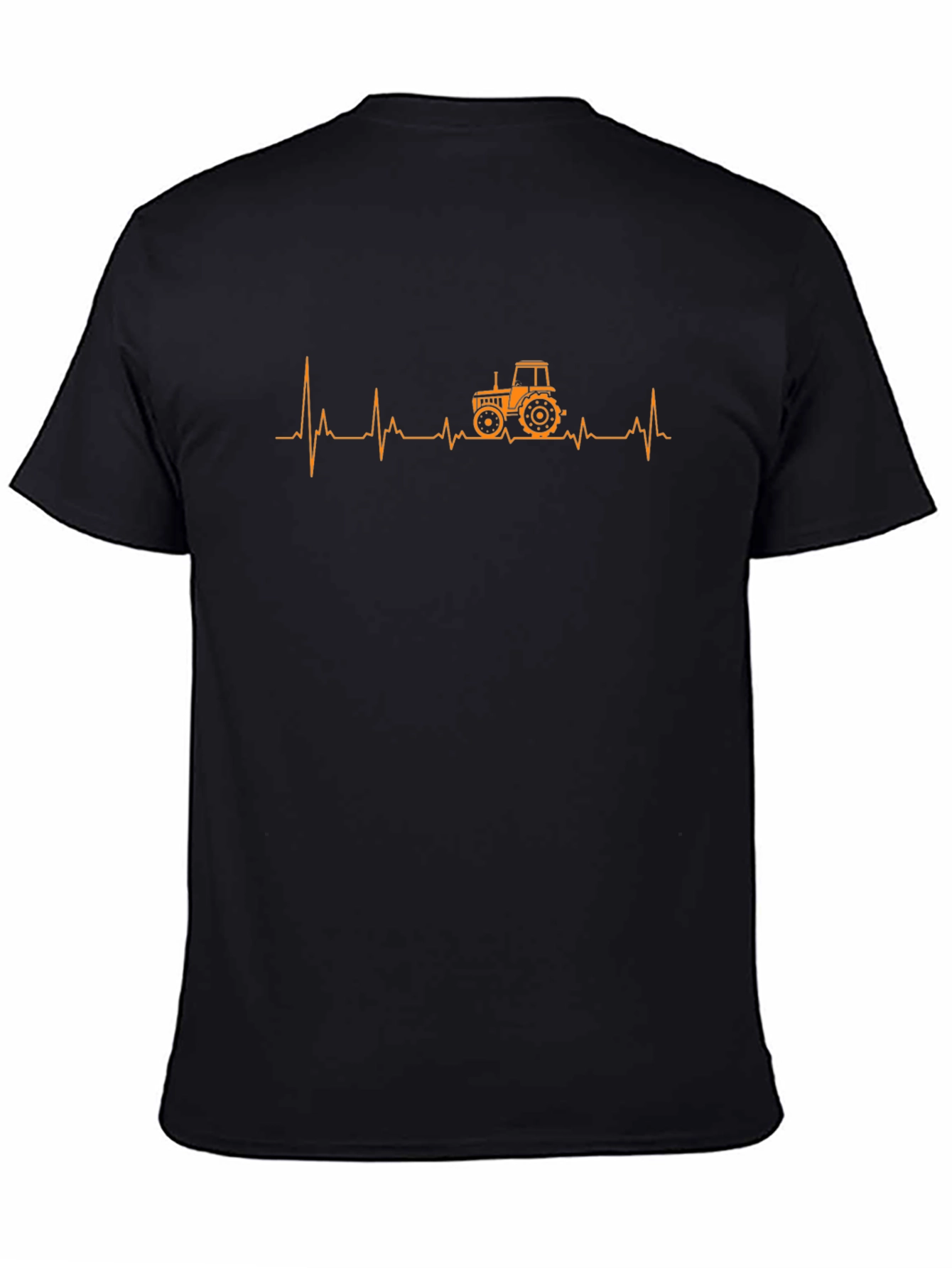 Black Tractor Heartbeat Graphic Tee - Black view 4