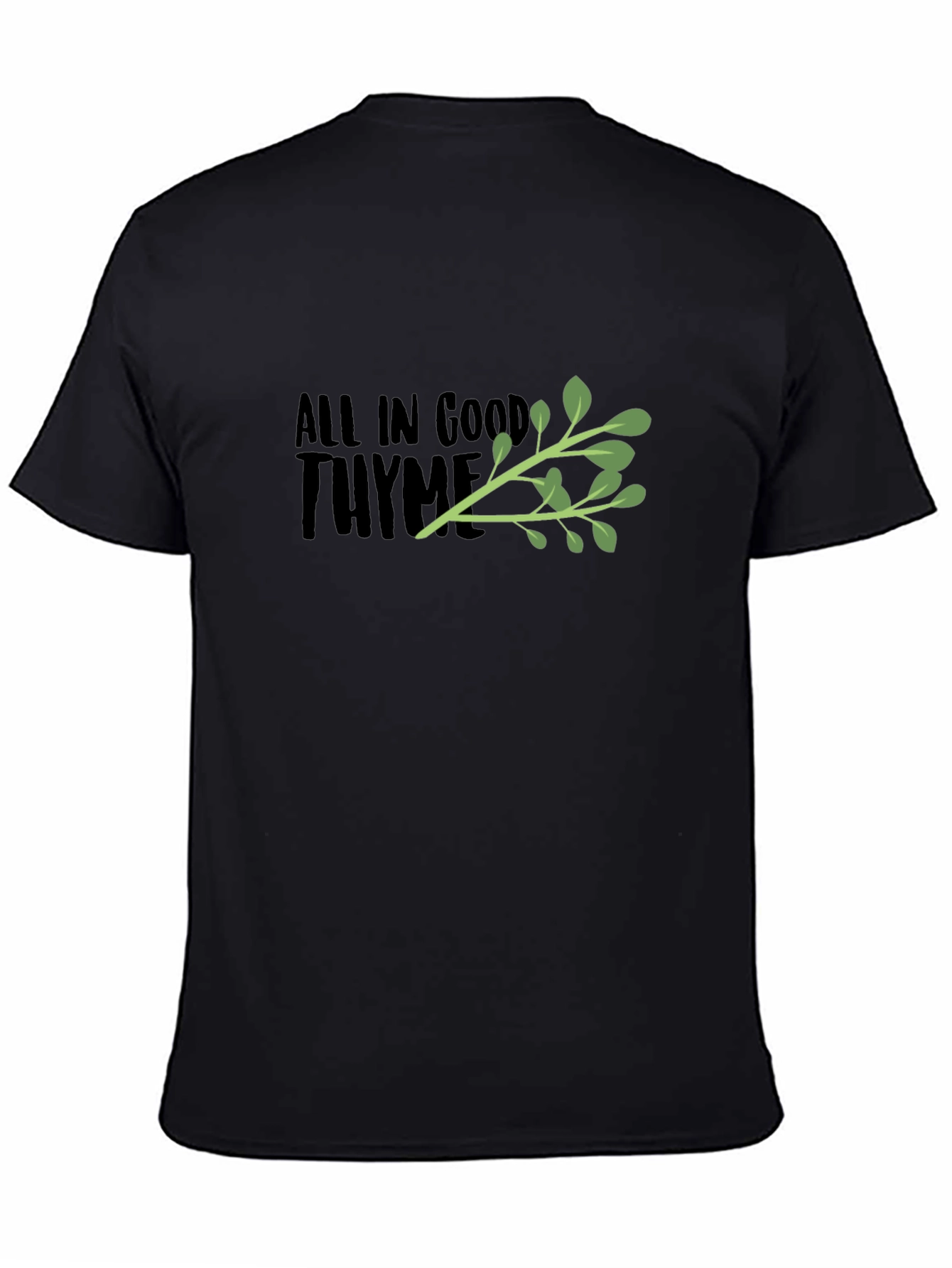 Black All in Good Thyme Graphic Tee view 4
