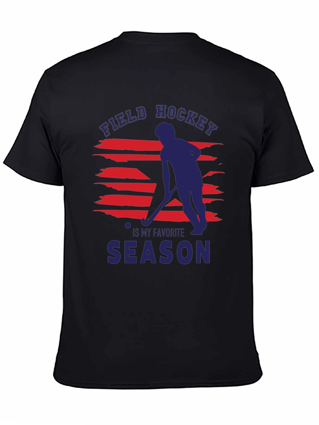 Black Field Hockey Favorite Season Graphic Tee view 4