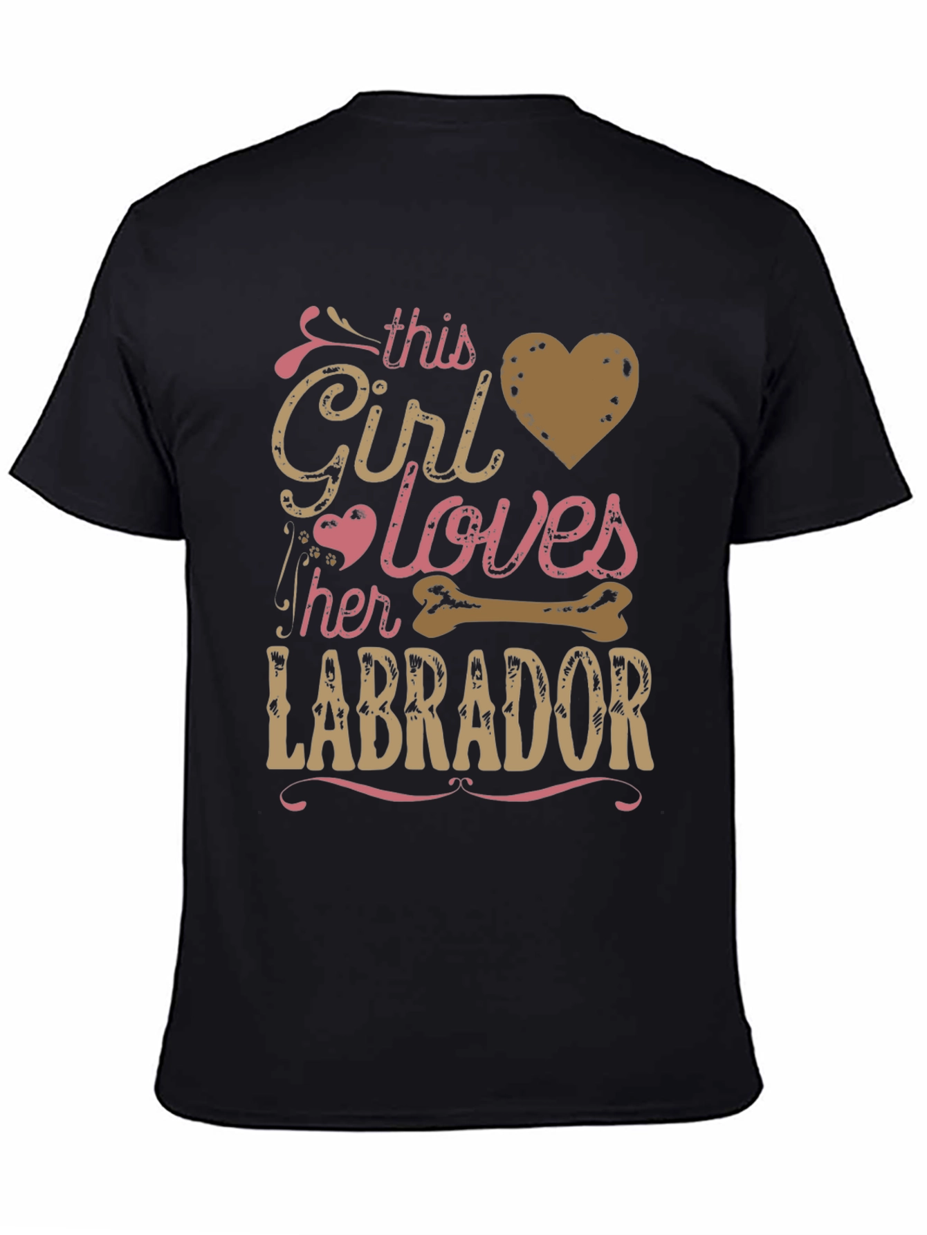 Black Girl Loves Labrador T-Shirt view 4