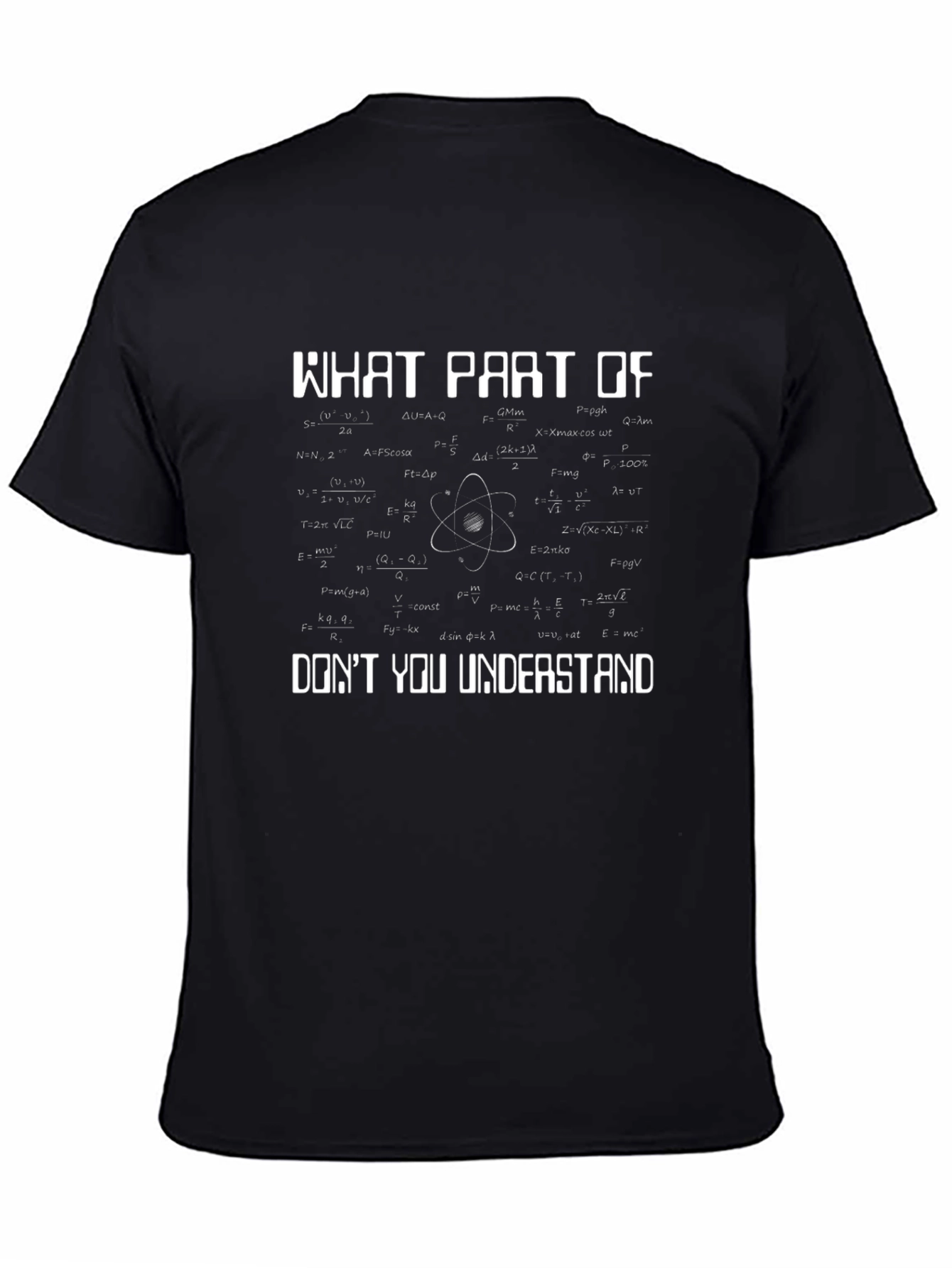 Black What Part of Math Tee - Mens Black T-Shirt  view 4