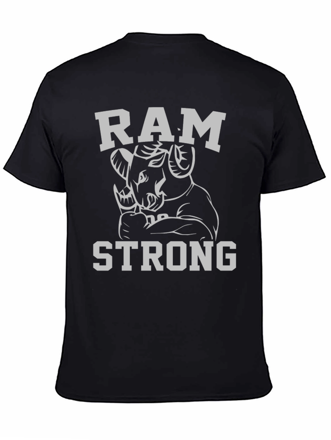 Black Ram Strong Graphic T-Shirt - Black view 4