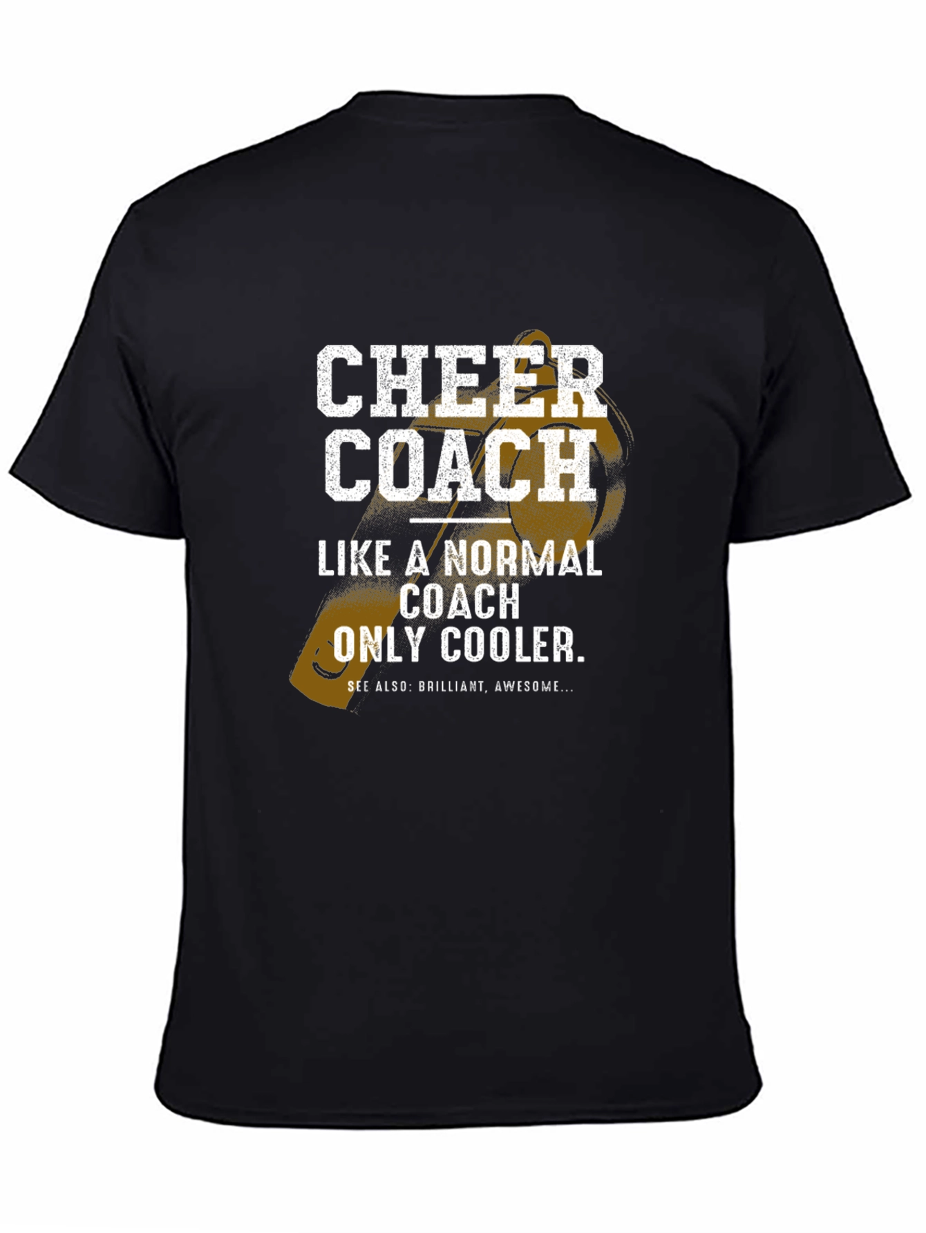 Black Cheer Coach T-Shirt - Like a Normal Coach Only Cooler view 4
