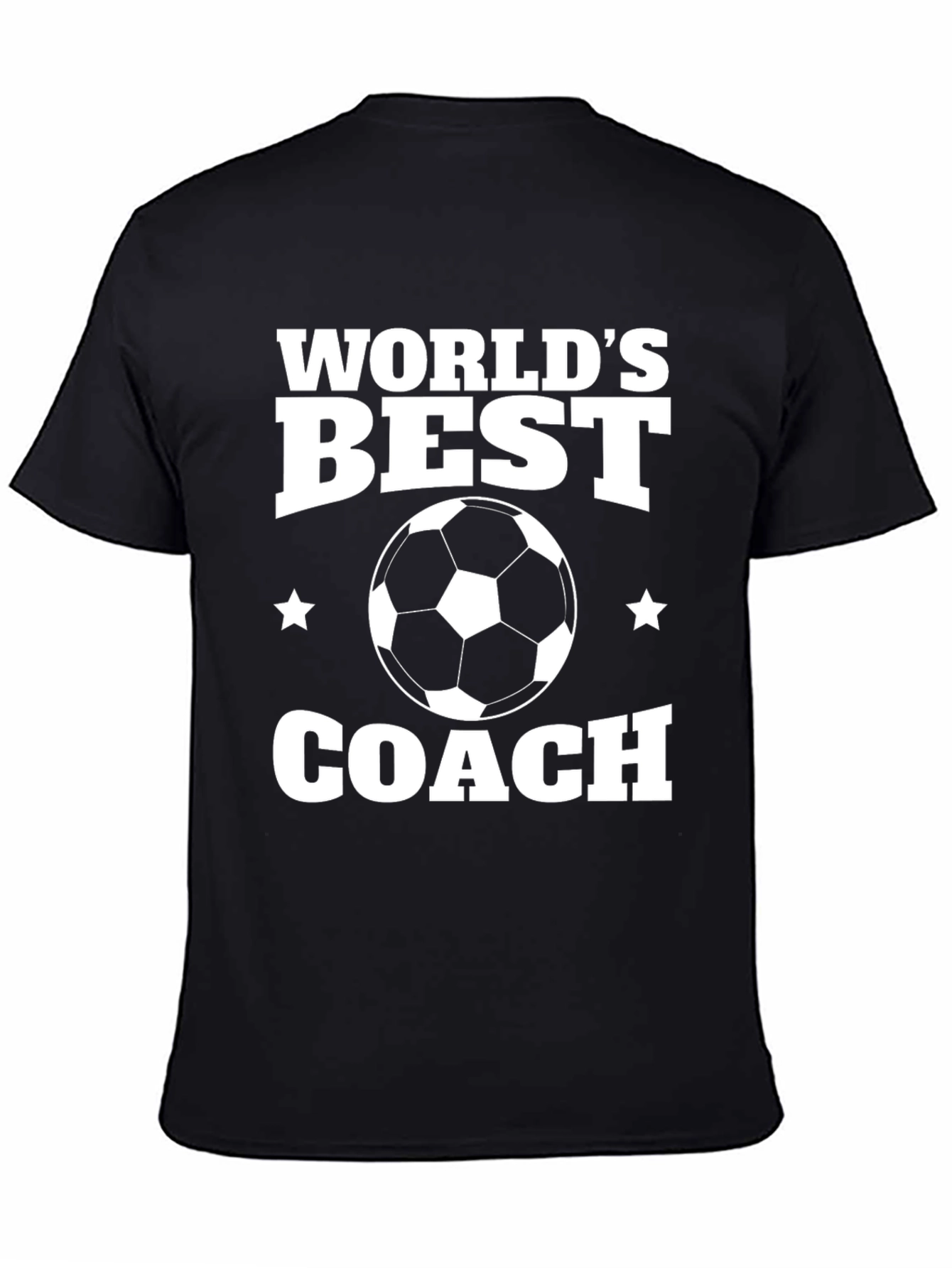 Black World's Best Coach Soccer T-Shirt view 4
