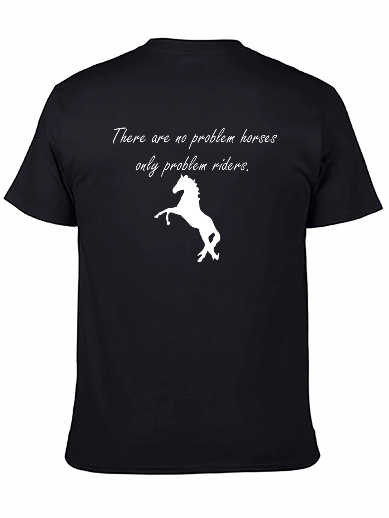 Black Problem Horse Rider Graphic T-Shirt view 4