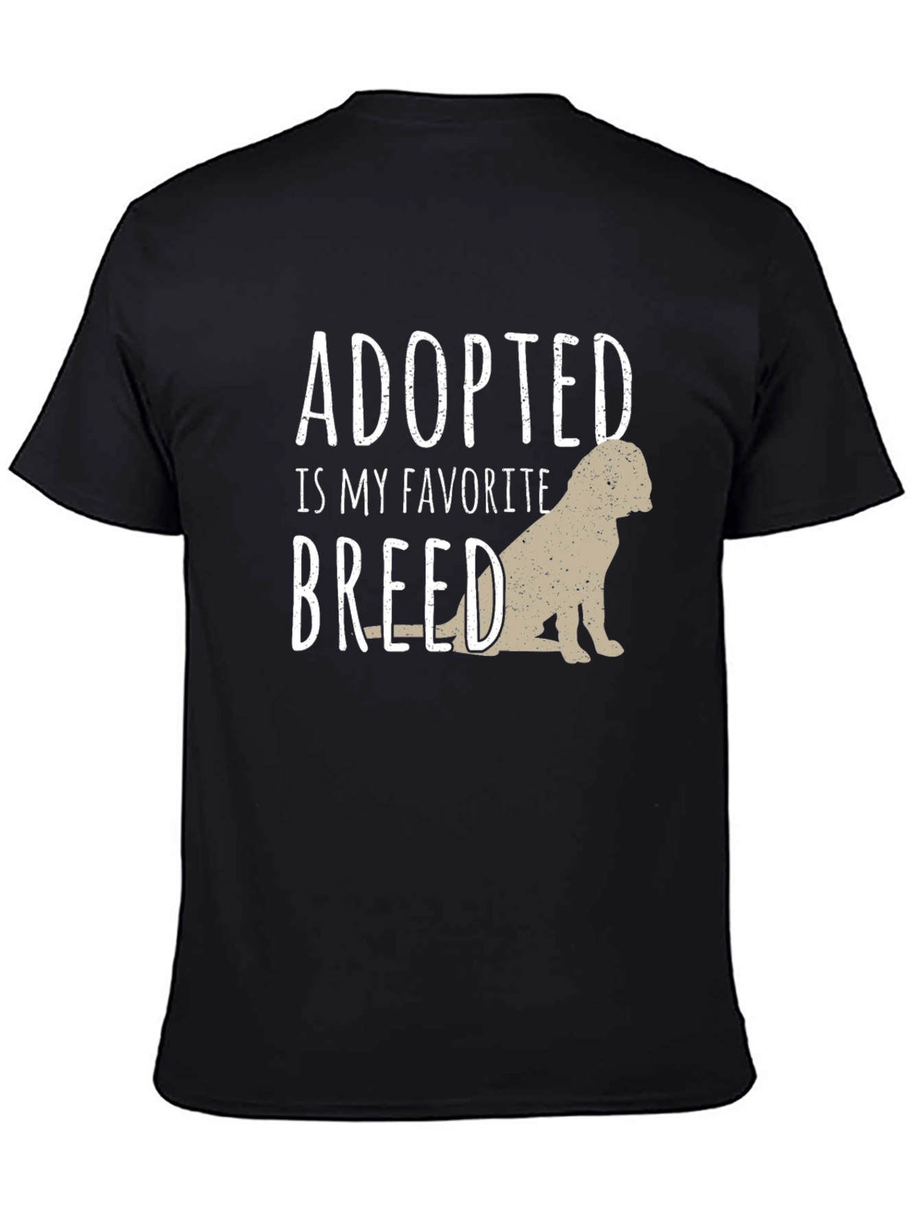 Black Adopted is My Favorite Breed T-Shirt view 4