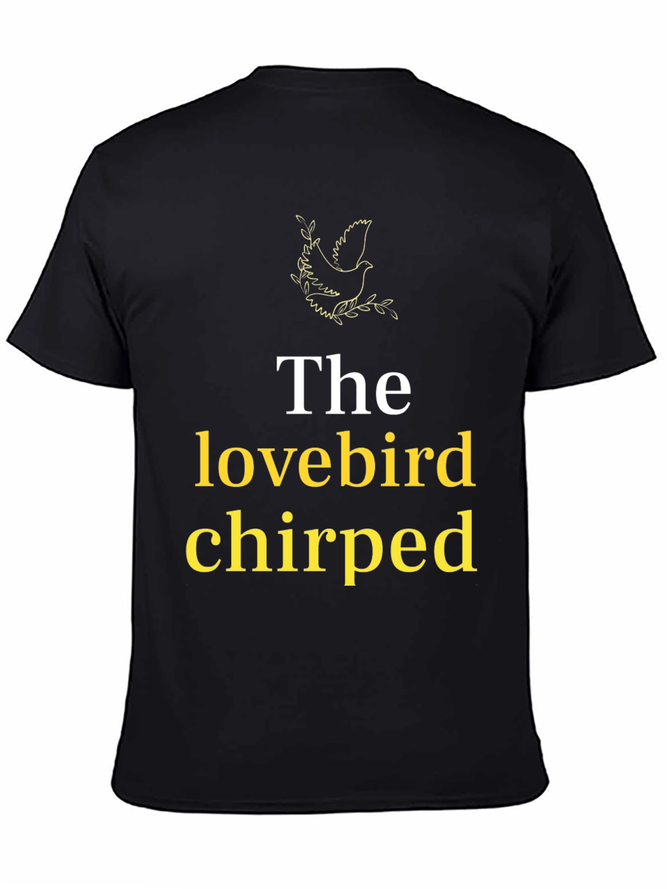 Black The Lovebird Chirped T-Shirt - Soft Cotton Blend view 4