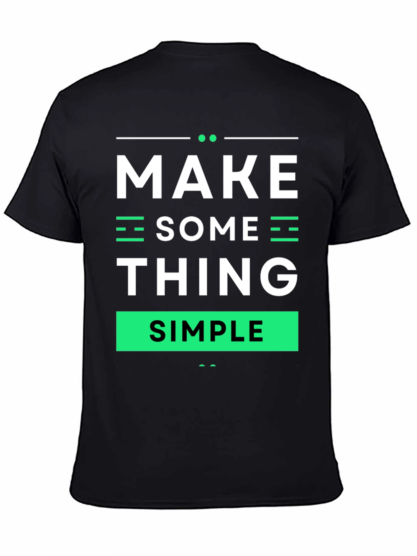 Black Make Something Simple Graphic Tee view 4