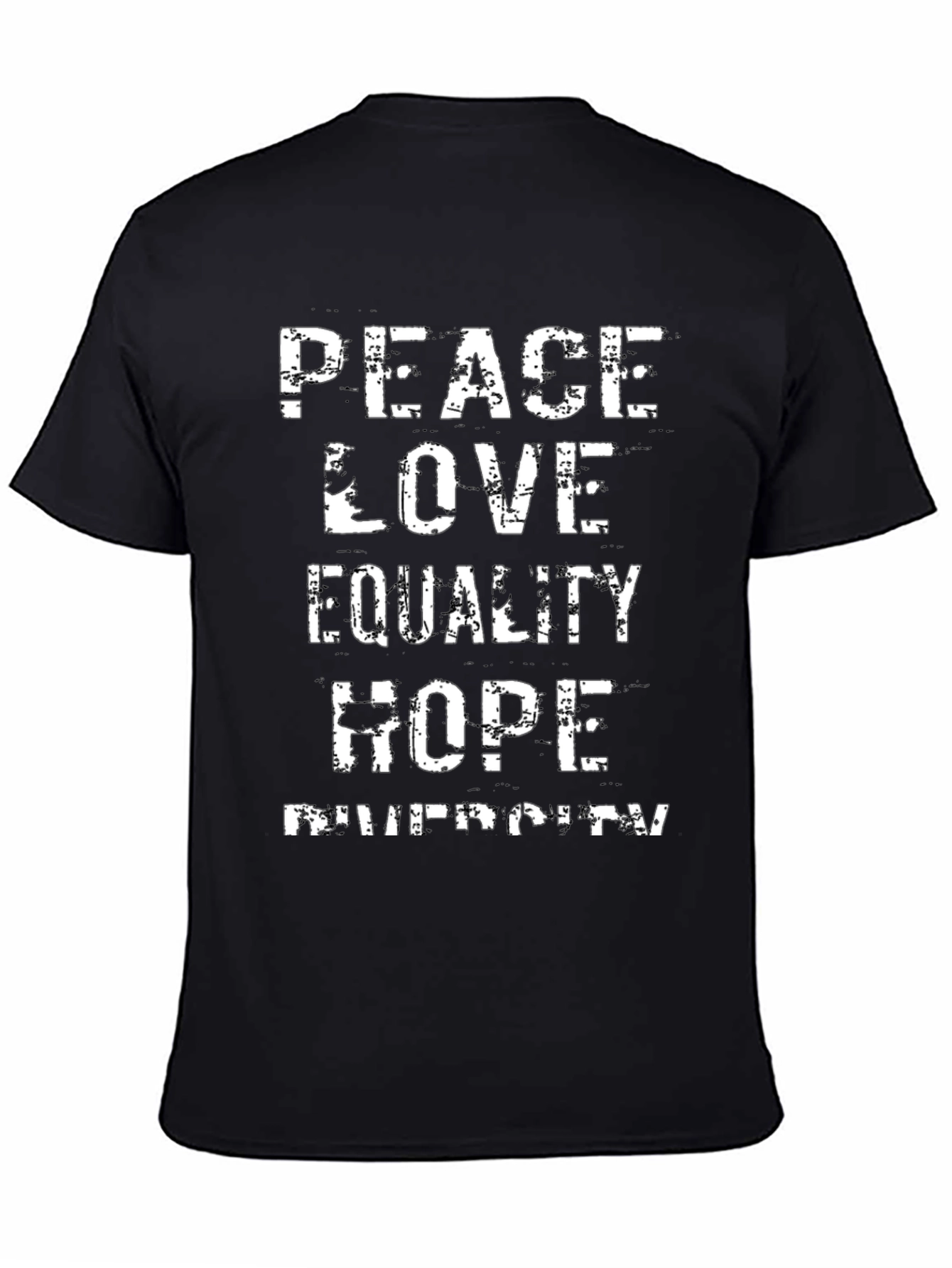 Black Peace Love Equality Hope Diversity T-Shirt view 4