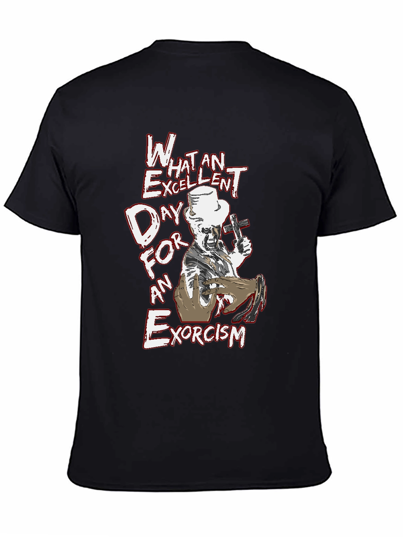 Black Excellent Exorcism T-Shirt - Bold Graphic Tee view 4