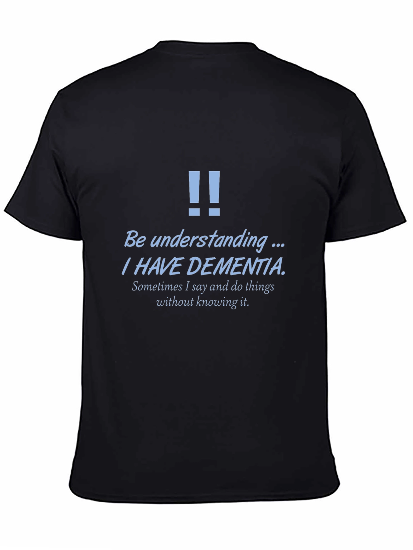 Black Dementia Awareness Graphic Tee - Be Understanding view 4