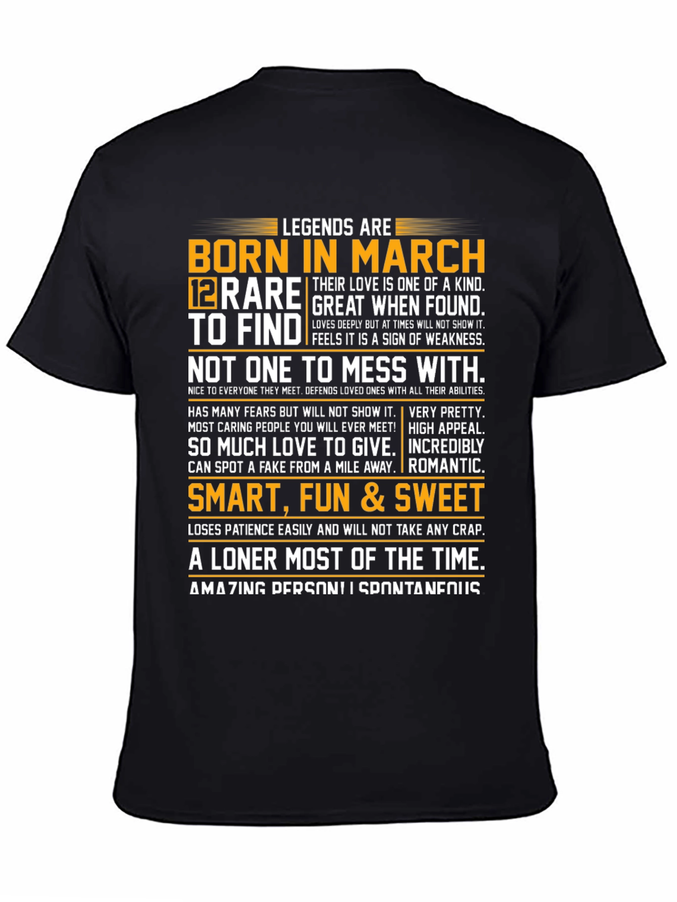 Legends Born in March T-Shirt - 4