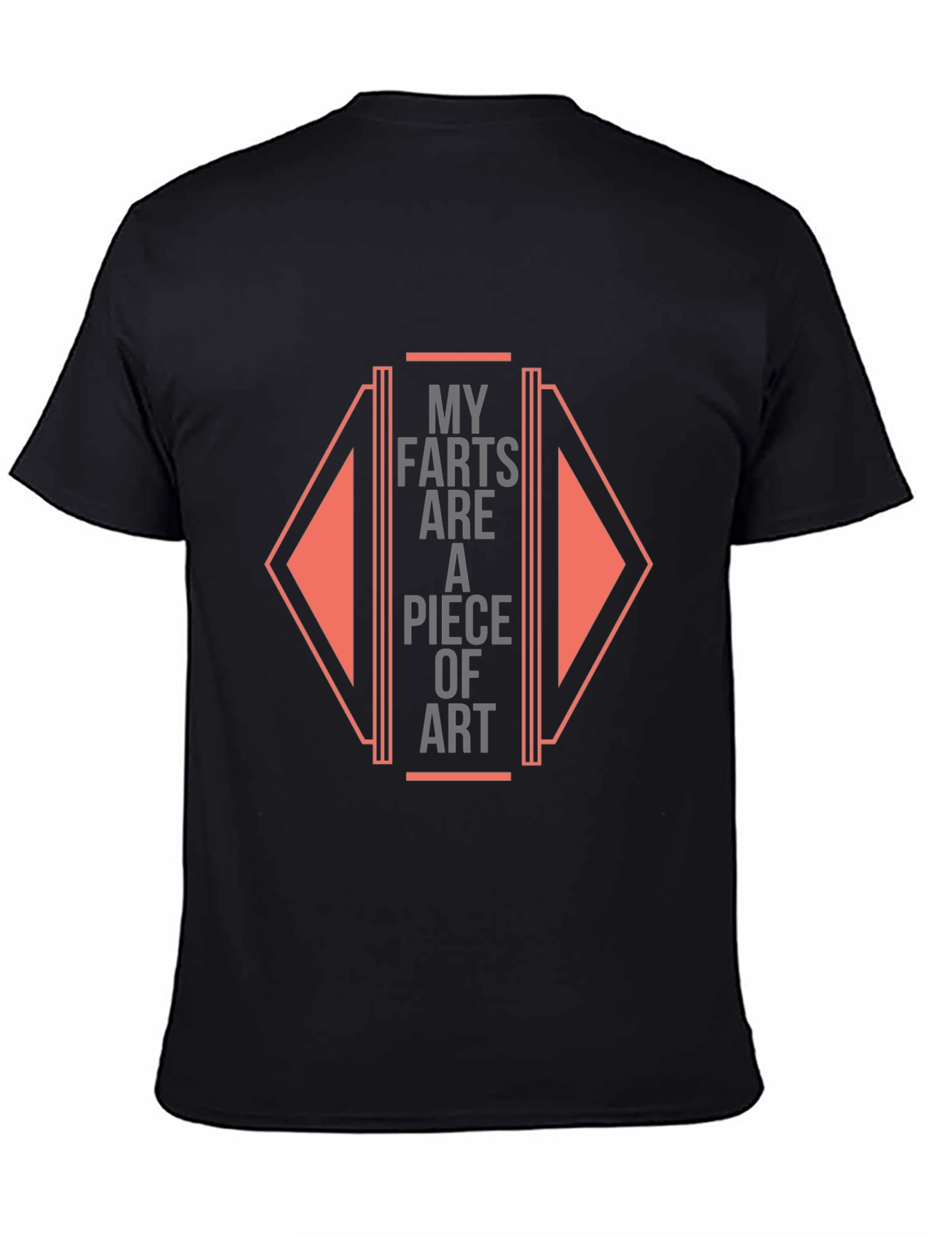 Black Funny Farts Art Graphic Black Tee view 4