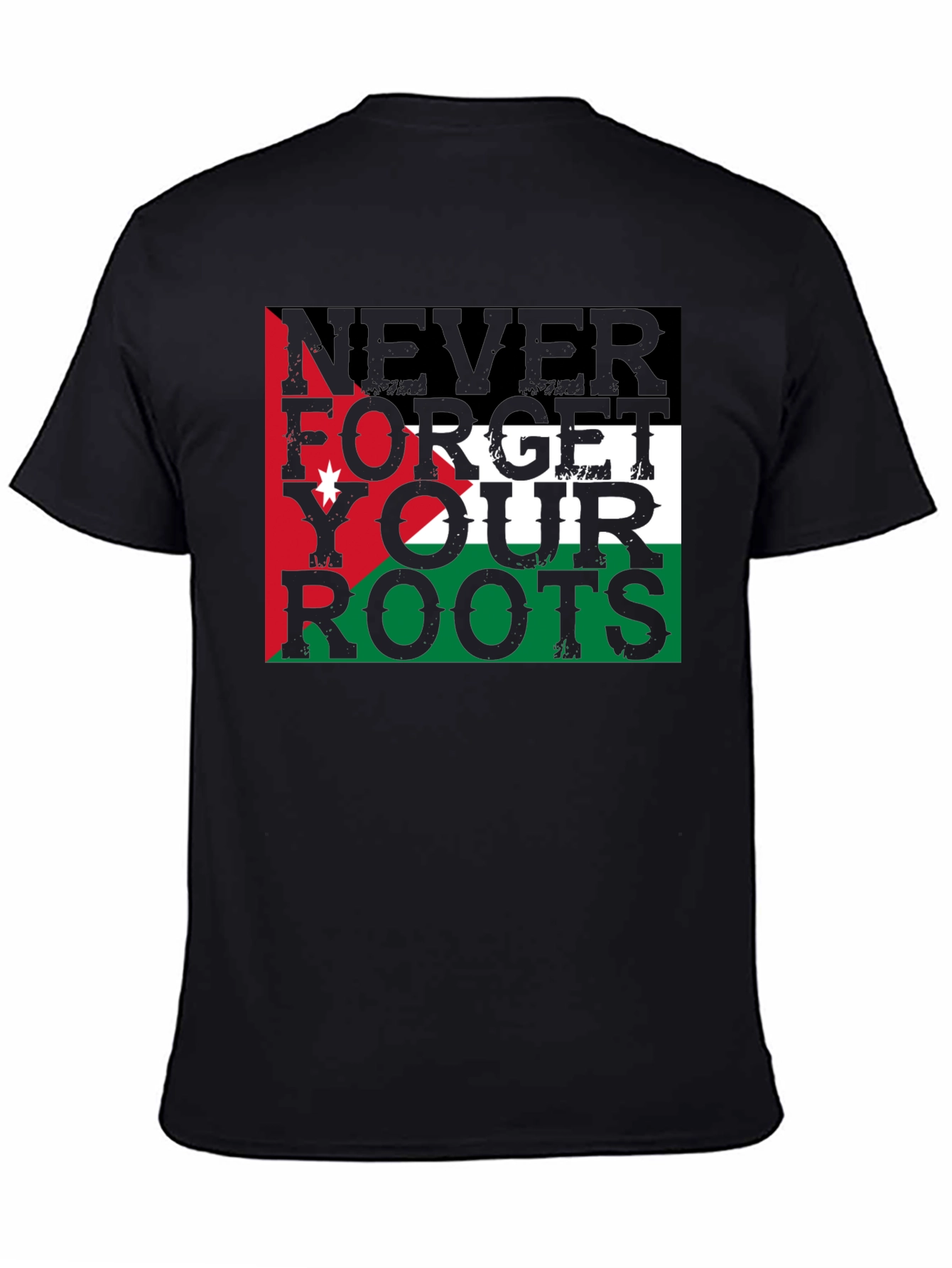Black Jordan Roots T-Shirt - Never Forget view 4