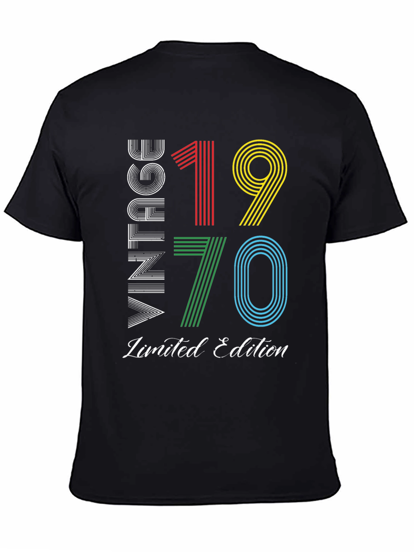 Black Vintage 1970 Limited Edition T-Shirt view 4