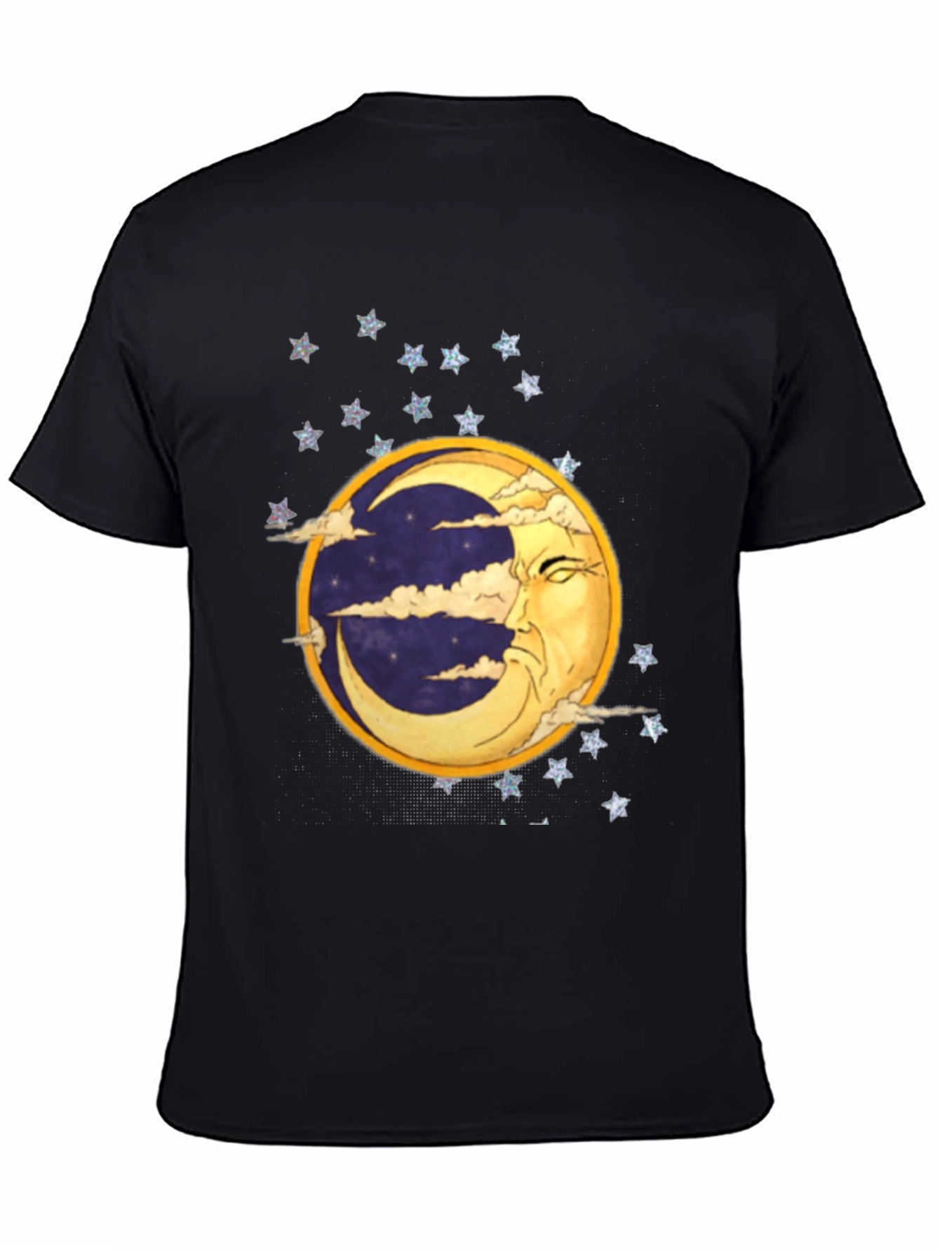 Black Mystic Moon T-Shirt - Celestial Graphic Tee view 4