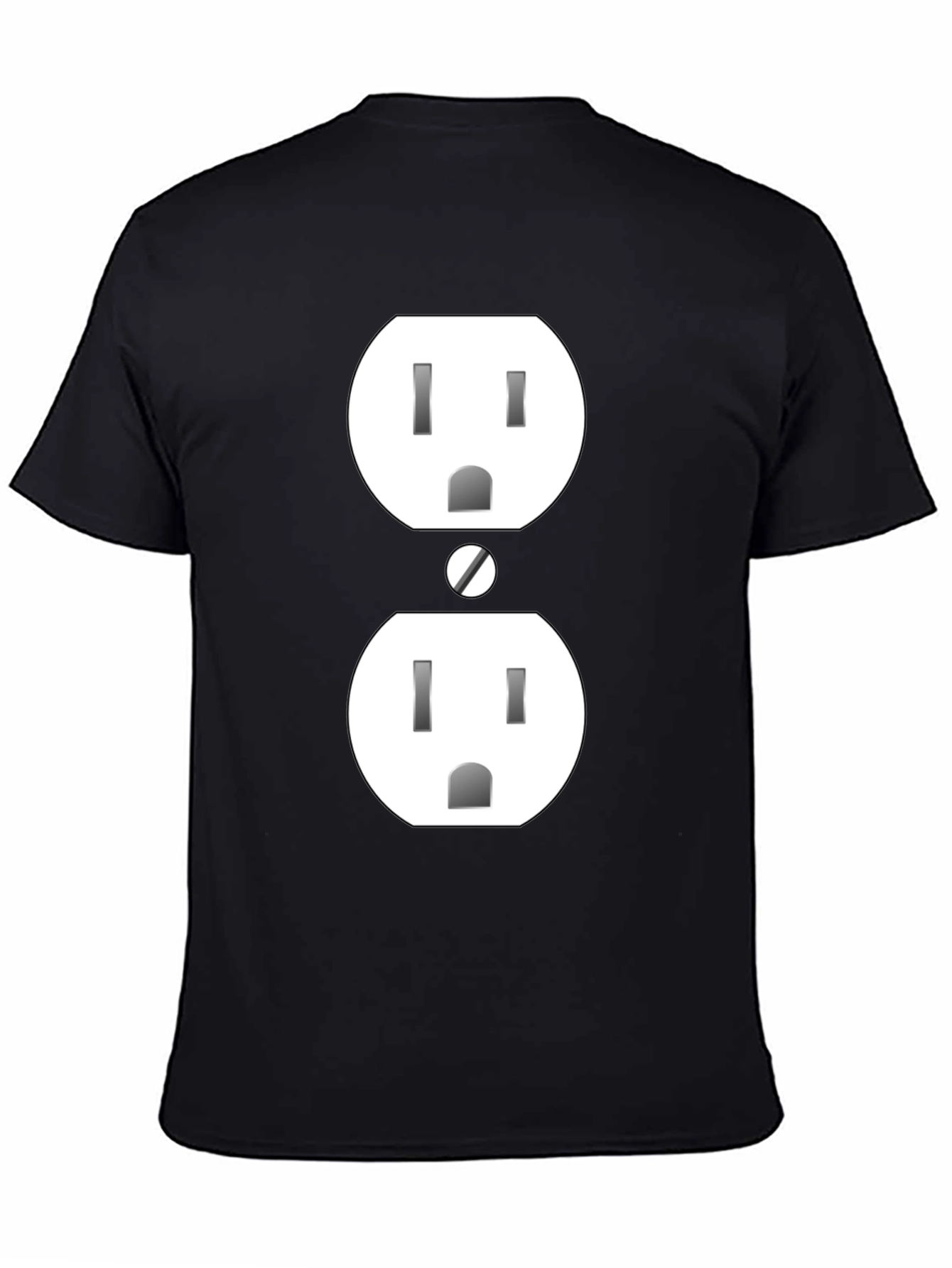 Black Electric Outlet Graphic Tee - Quirky & Fun! view 4