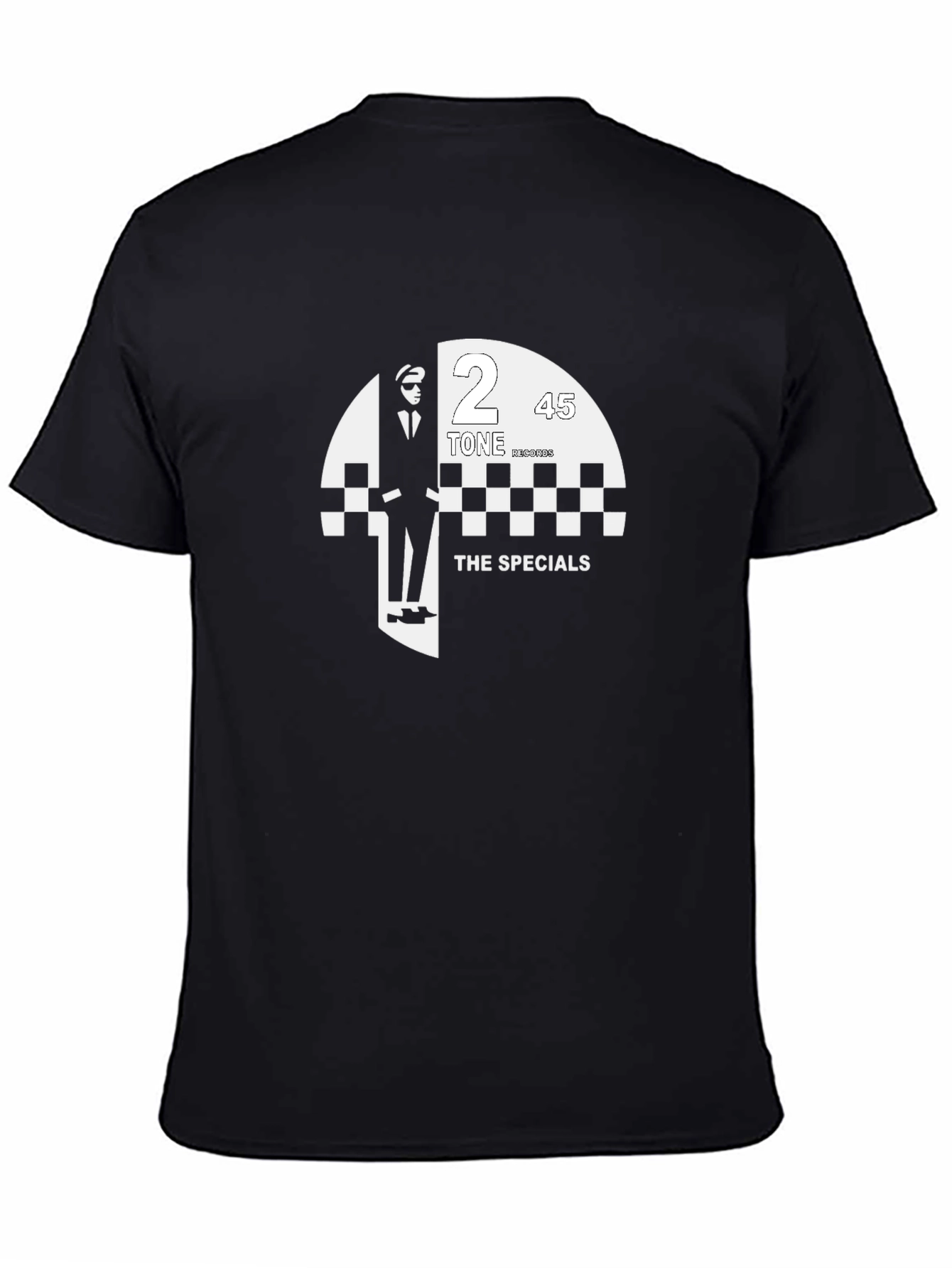 Black The Specials 2 Tone Records Black T-Shirt view 4